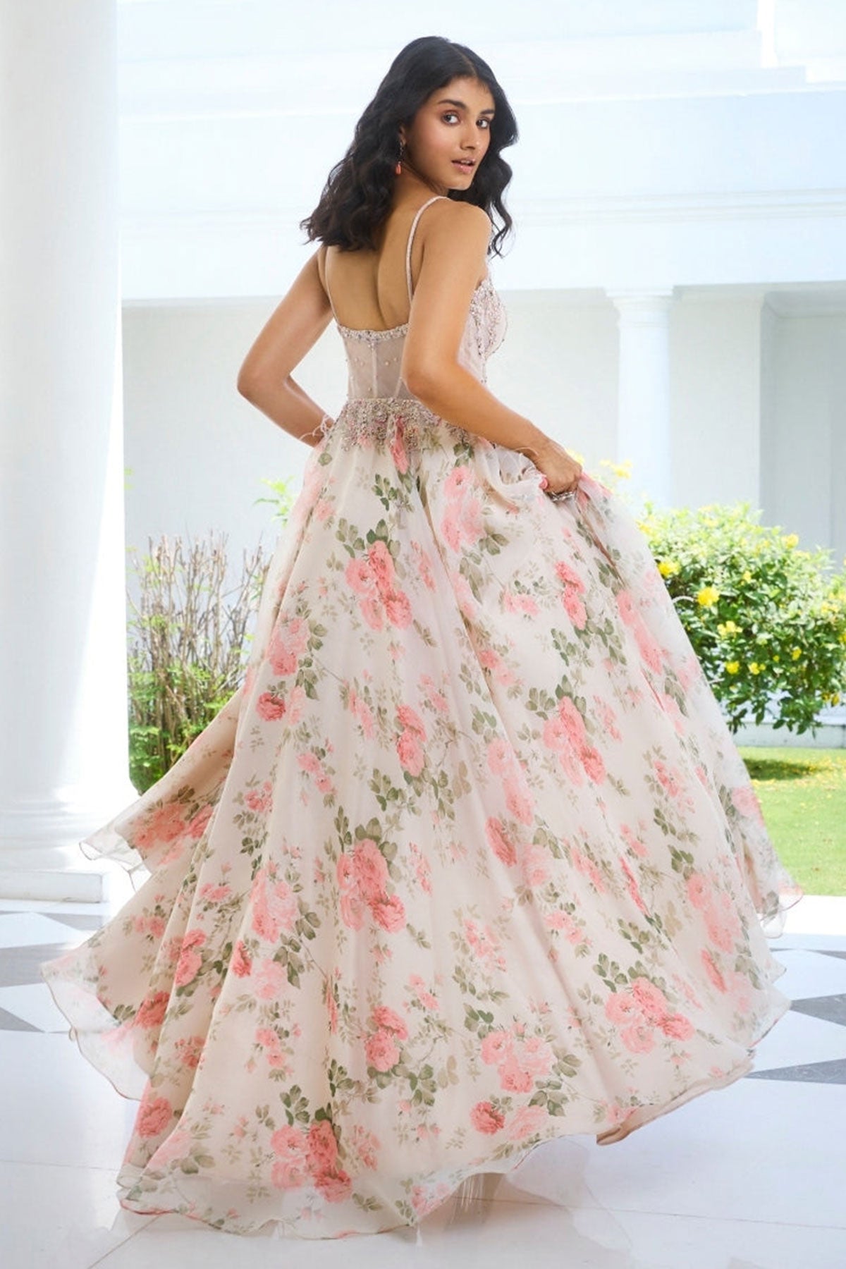 "Chloe" Printed Gown