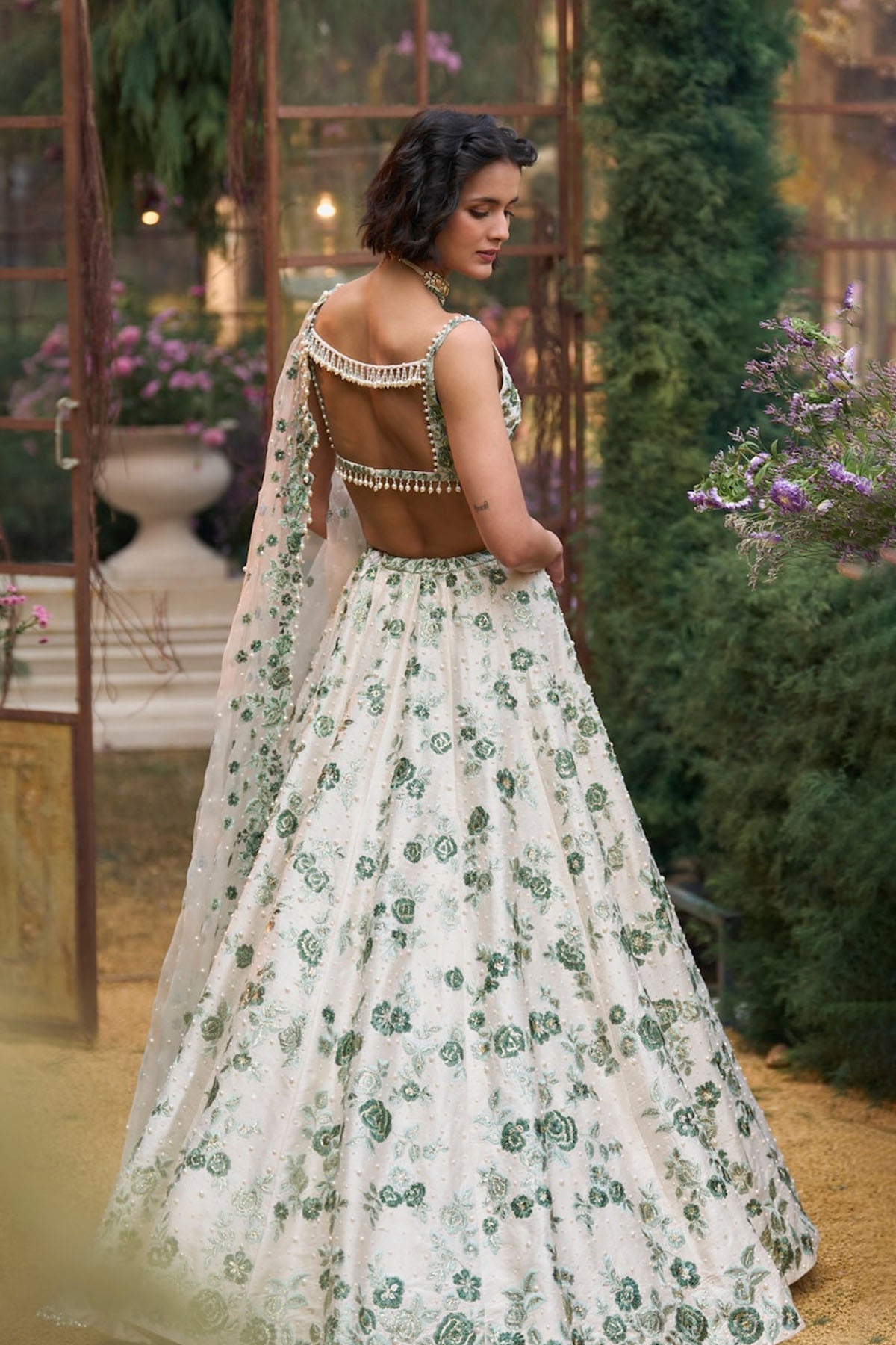 Emerald Floral Lehenga Set