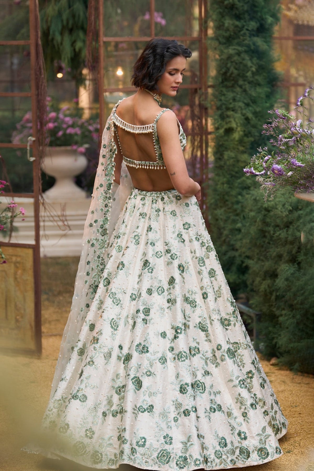 Emerald Floral Lehenga Set
