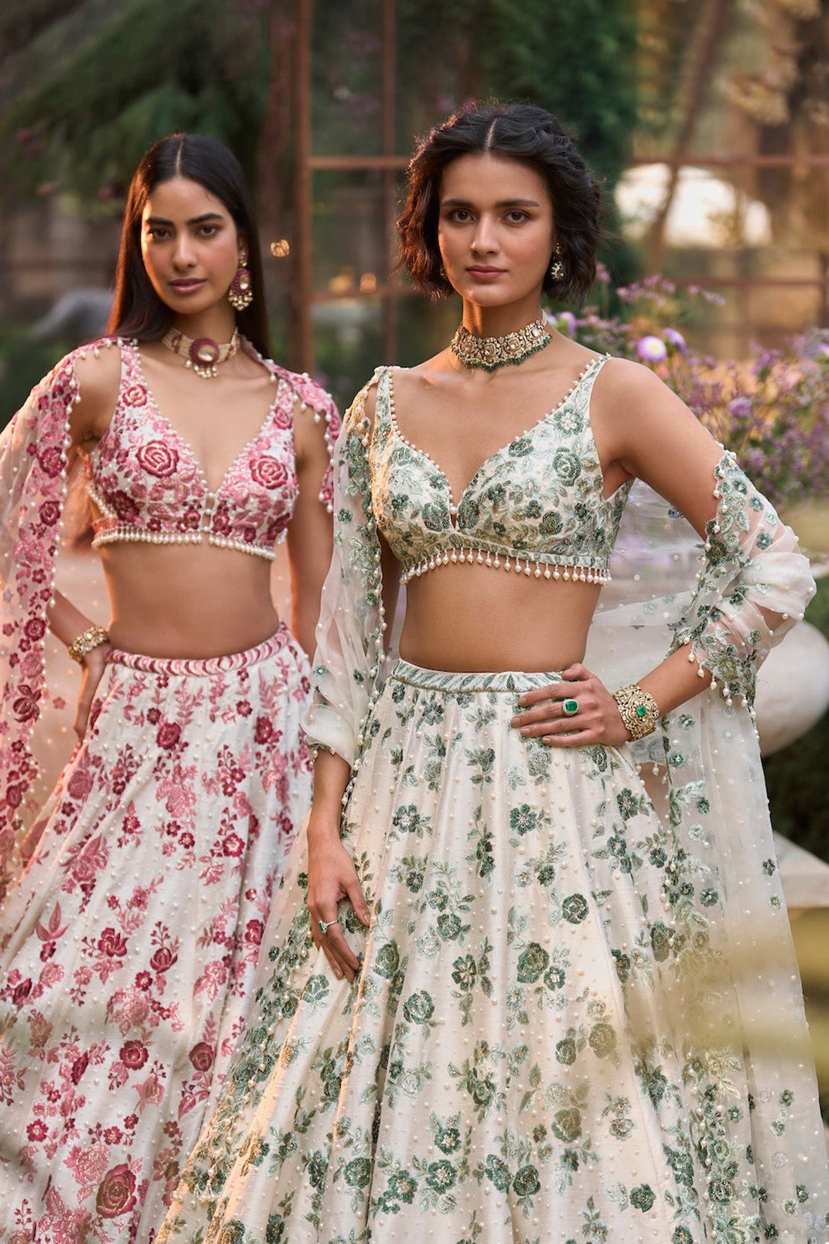 Emerald Floral Lehenga Set