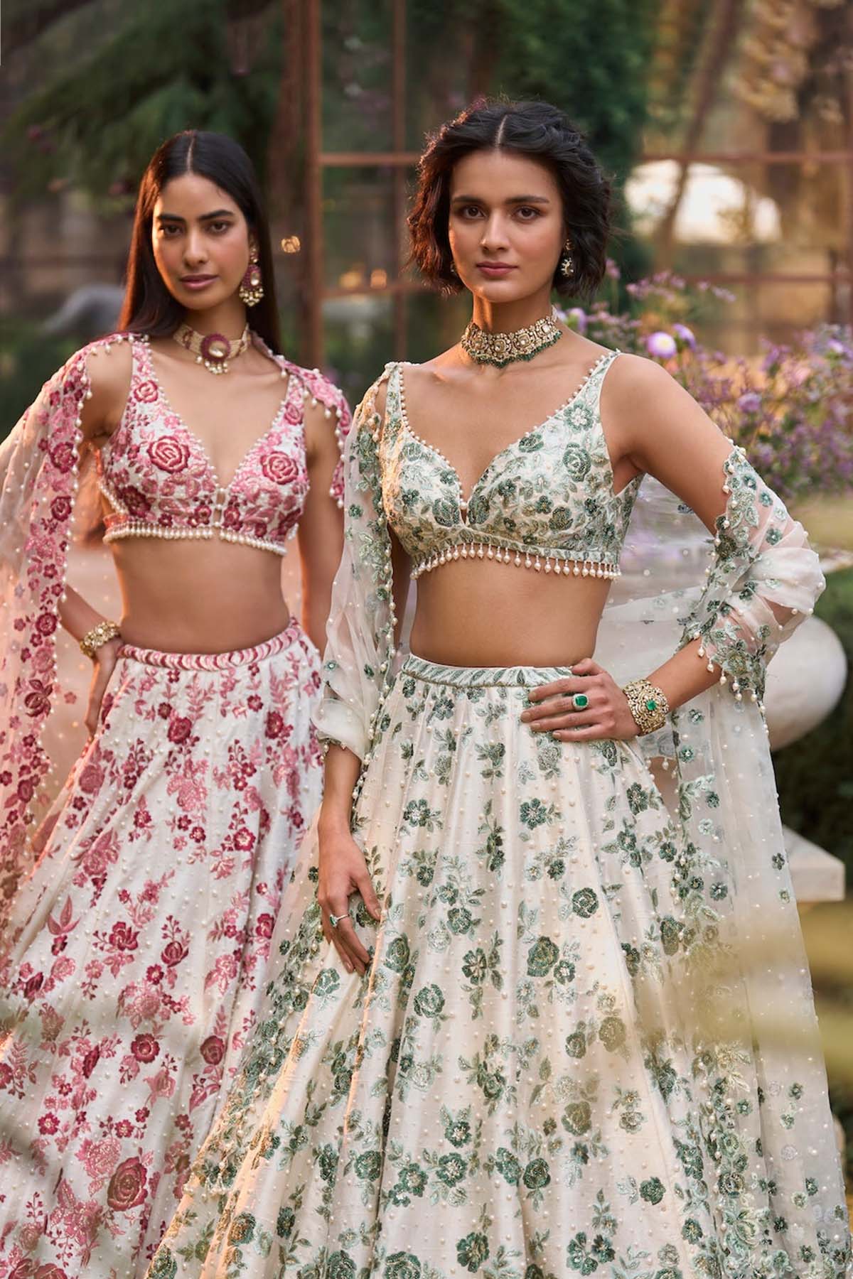Emerald Floral Lehenga Set