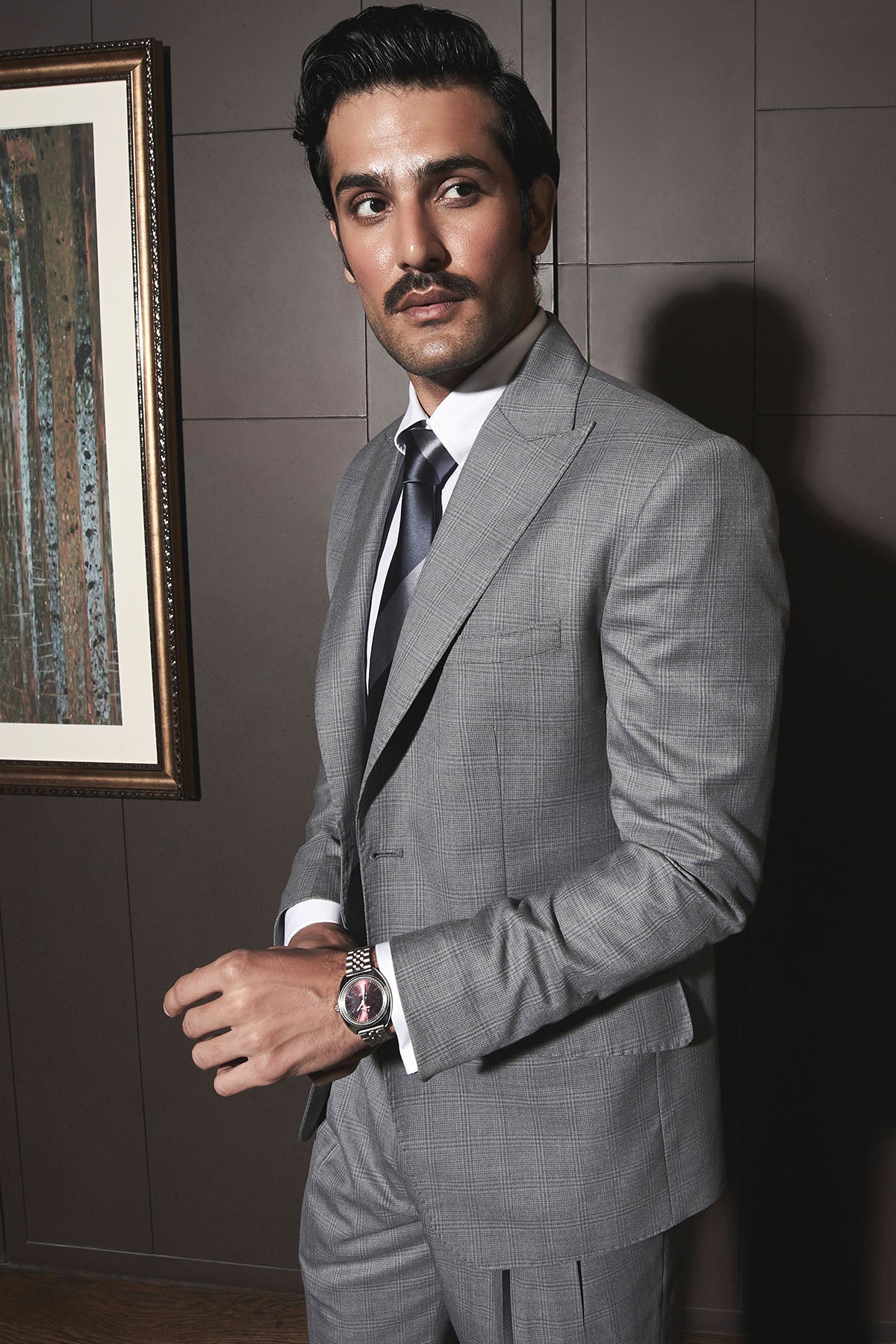 Steel Grey Glen Check Elegance Ensemble