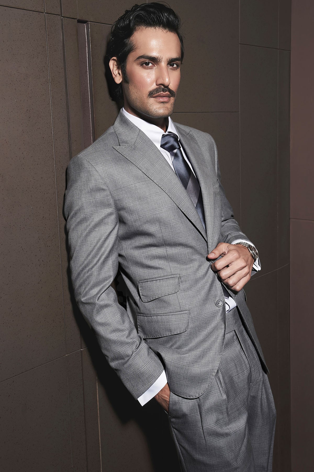 Steel Grey Glen Check Elegance Ensemble