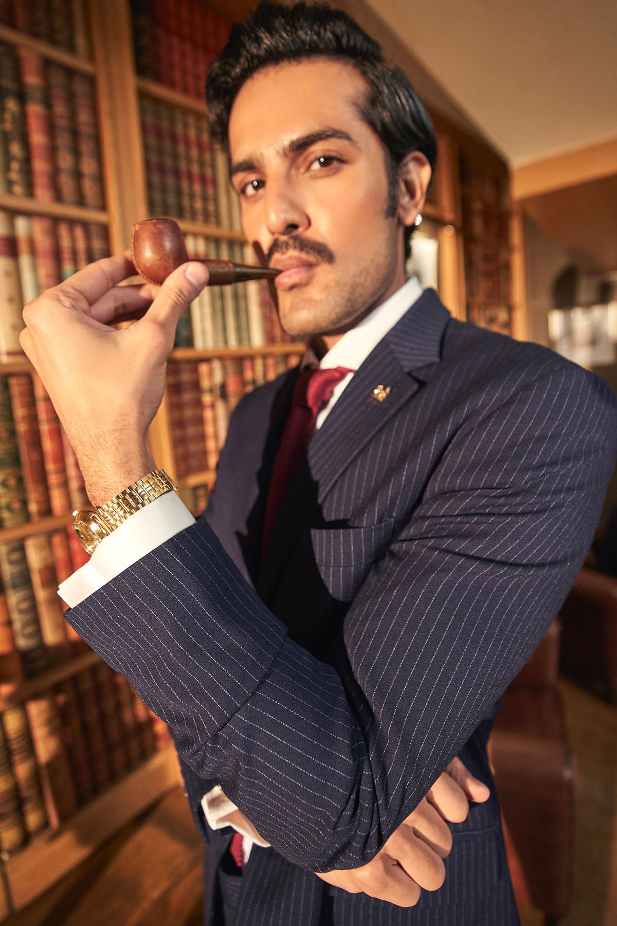 Timeless Navy Pinstripe Suit Set