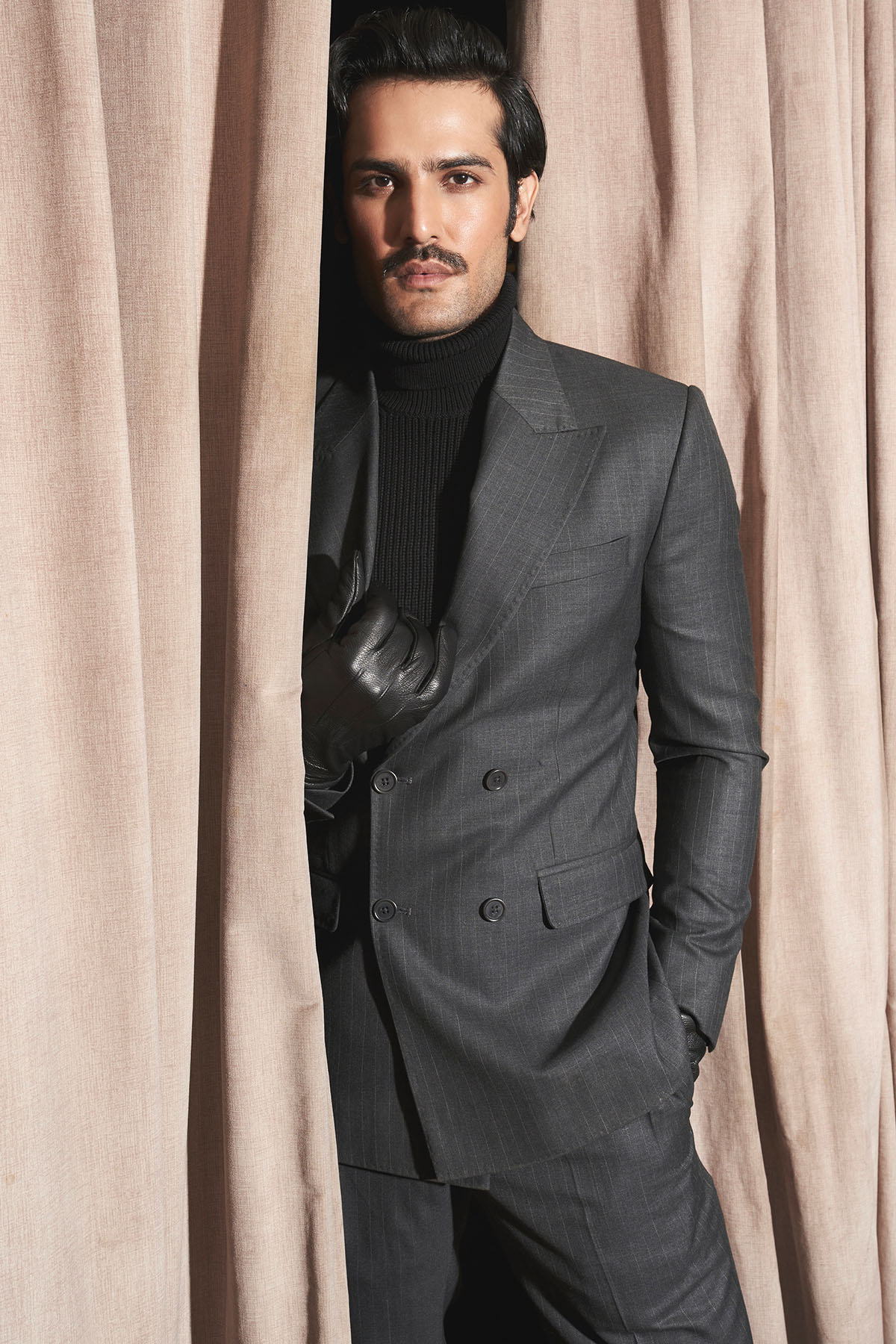 Charcoal Grey Pinstripe Elegance Suit