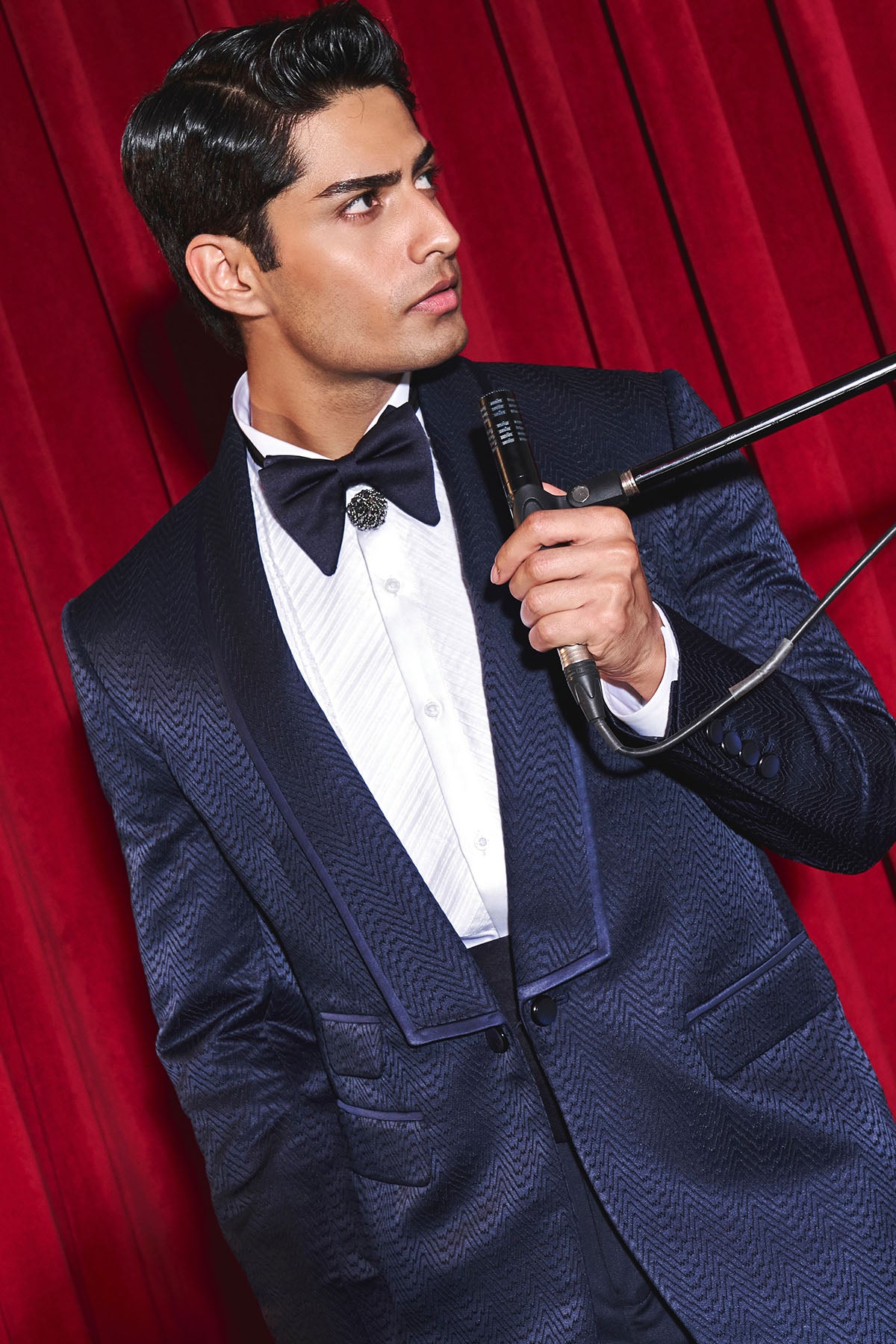 Navy Midnight Mirage Cocktail Tuxedo Set