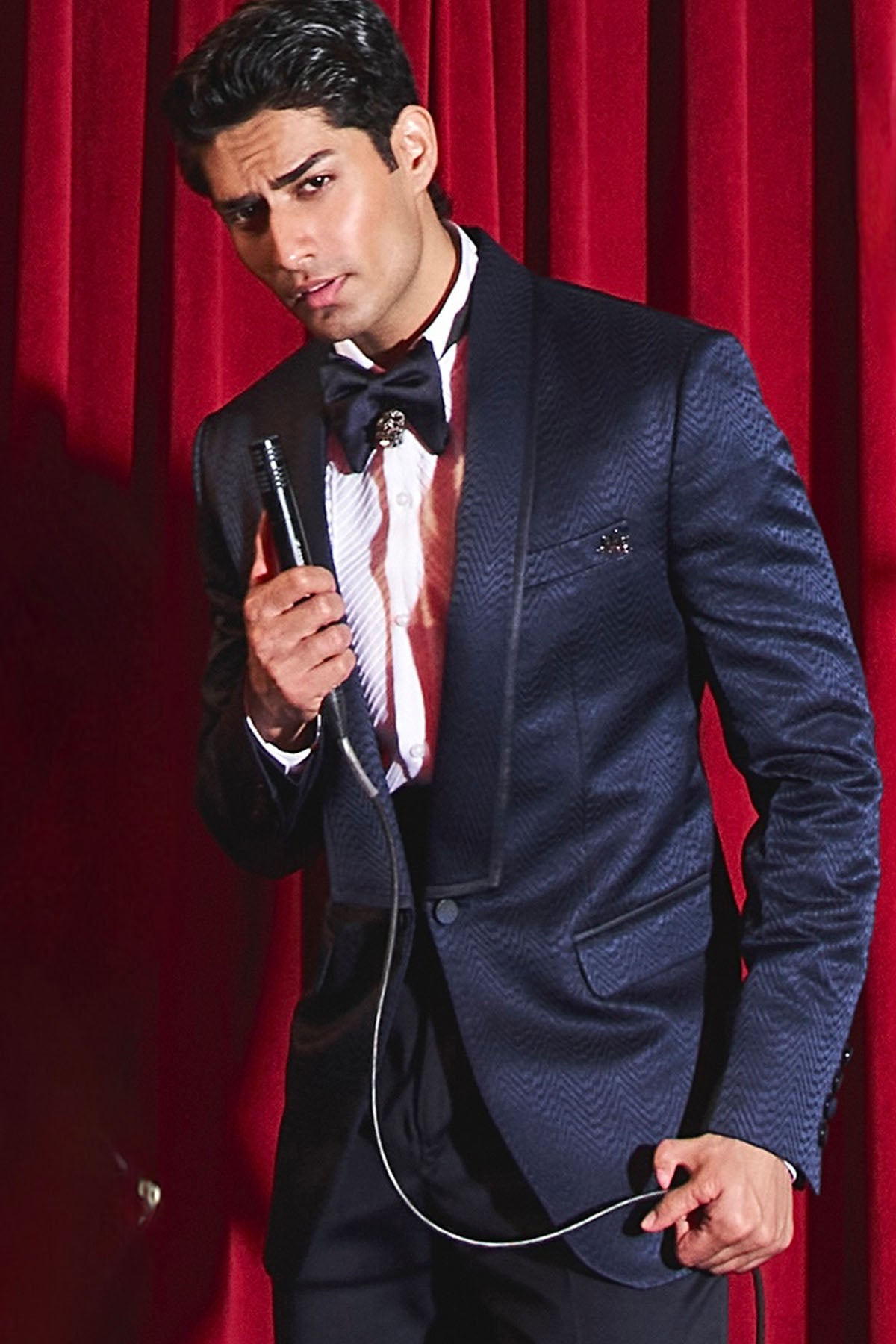 Navy Midnight Mirage Cocktail Tuxedo Set