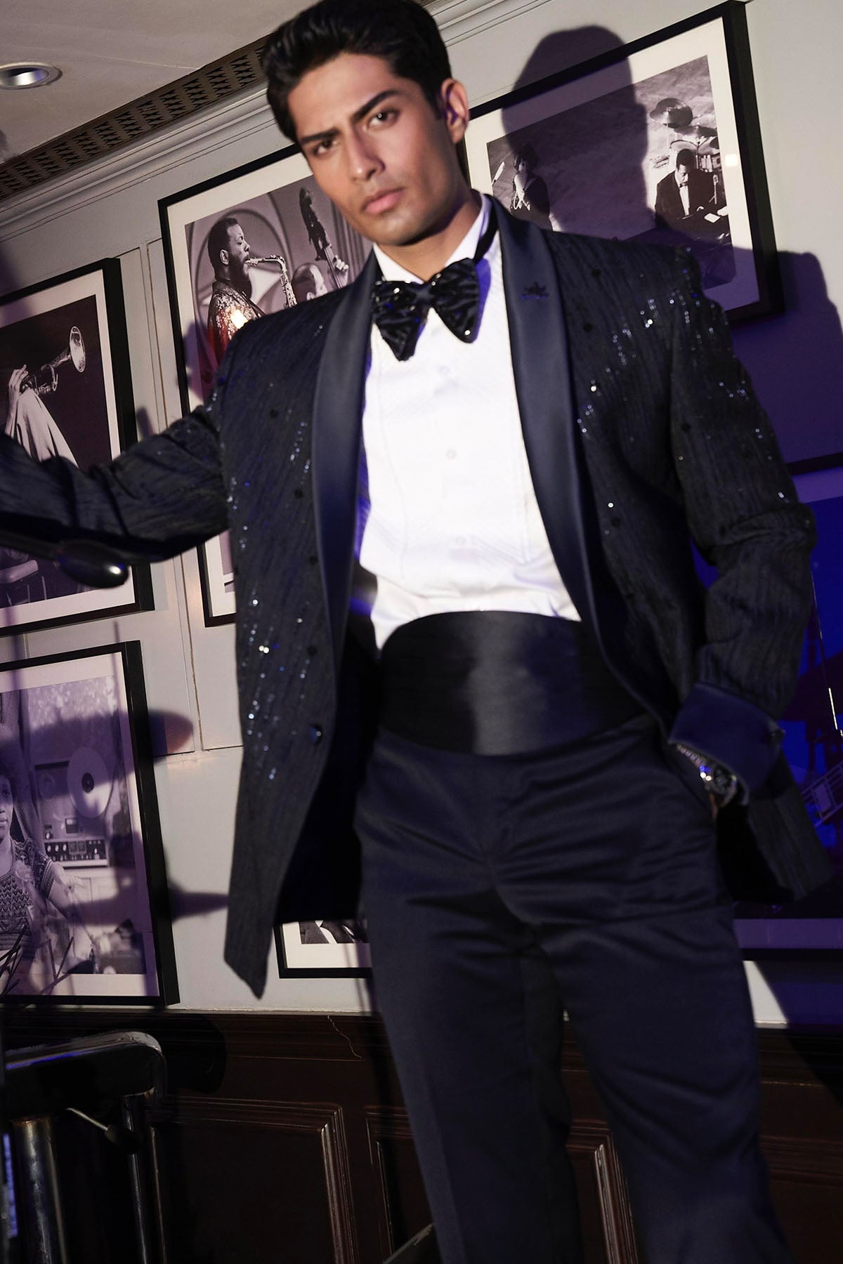 Navy Midnight Soirée Shawl Lapel Tuxedo Set