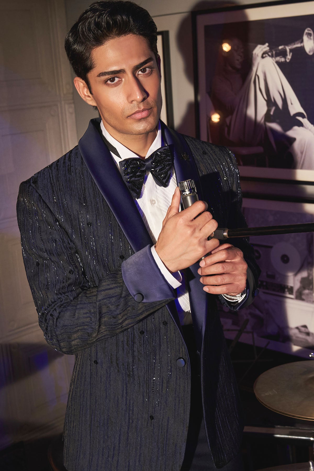 Navy Midnight Soirée Shawl Lapel Tuxedo Set