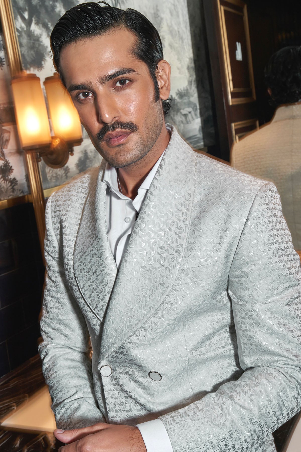 Silver Sterling Shawl Lapel Tuxedo Set