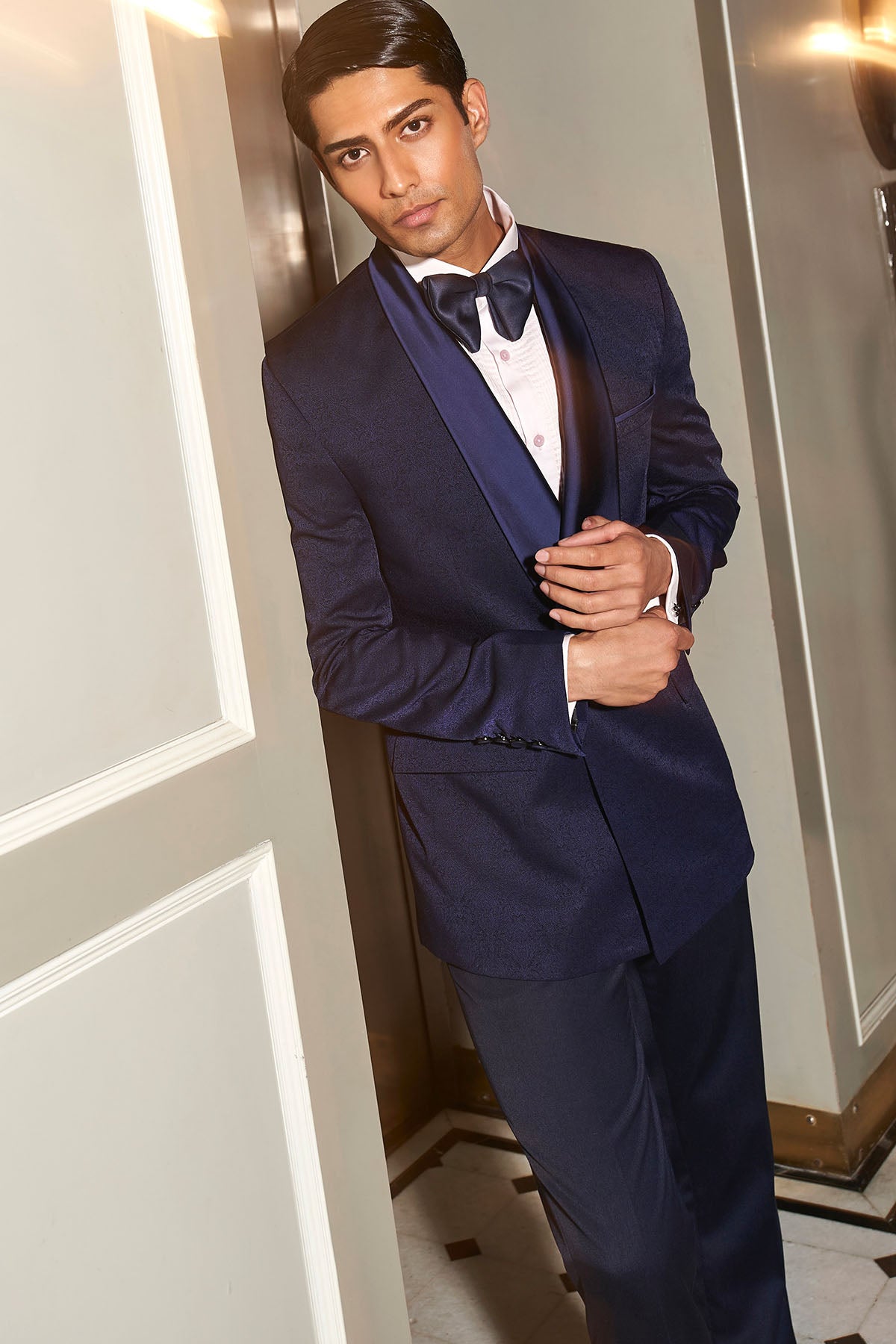 Elysian Navy Double Breasted Tuxedo Set