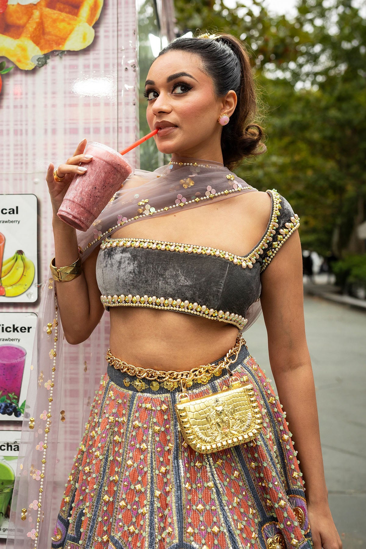 Alice Grey Lehenga Set