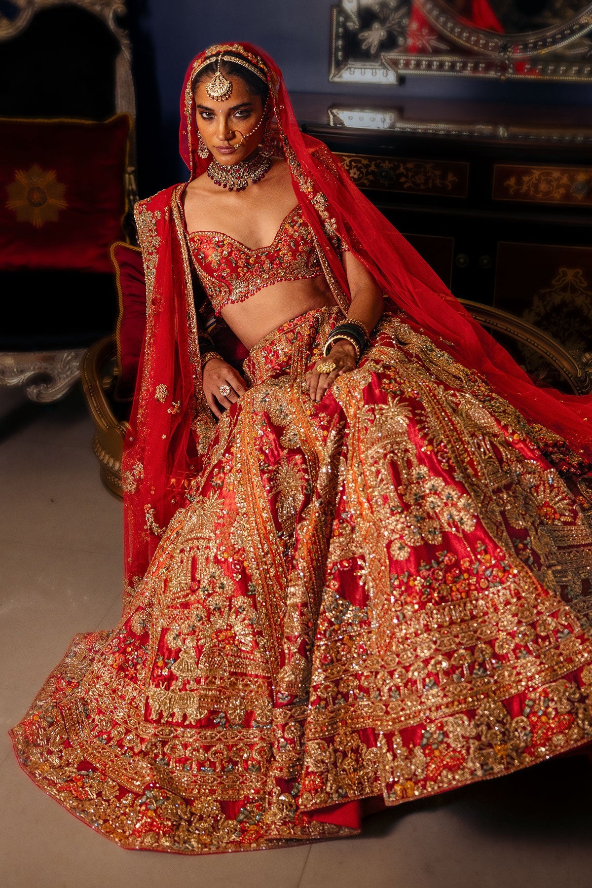 Floraire Tissue Bridal Lehenga