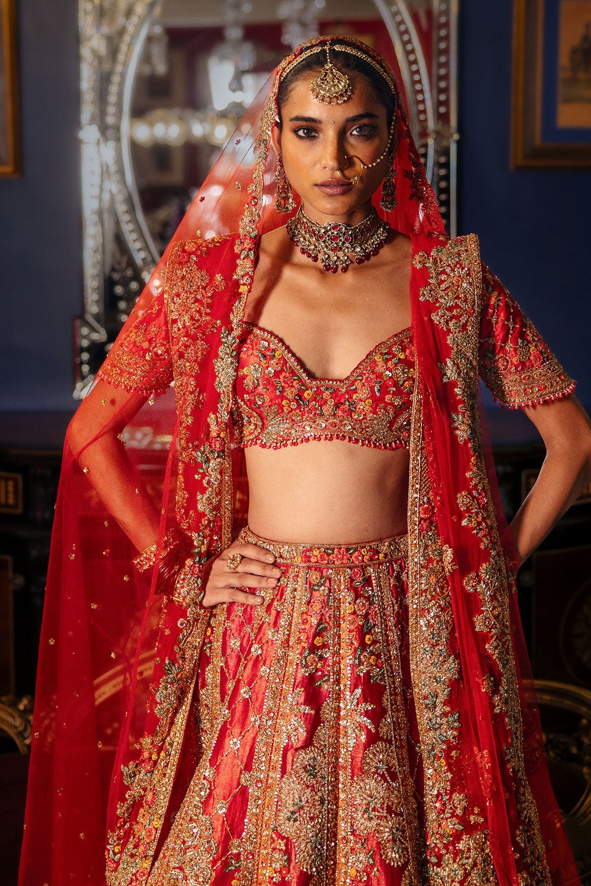 Floraire Tissue Bridal Lehenga