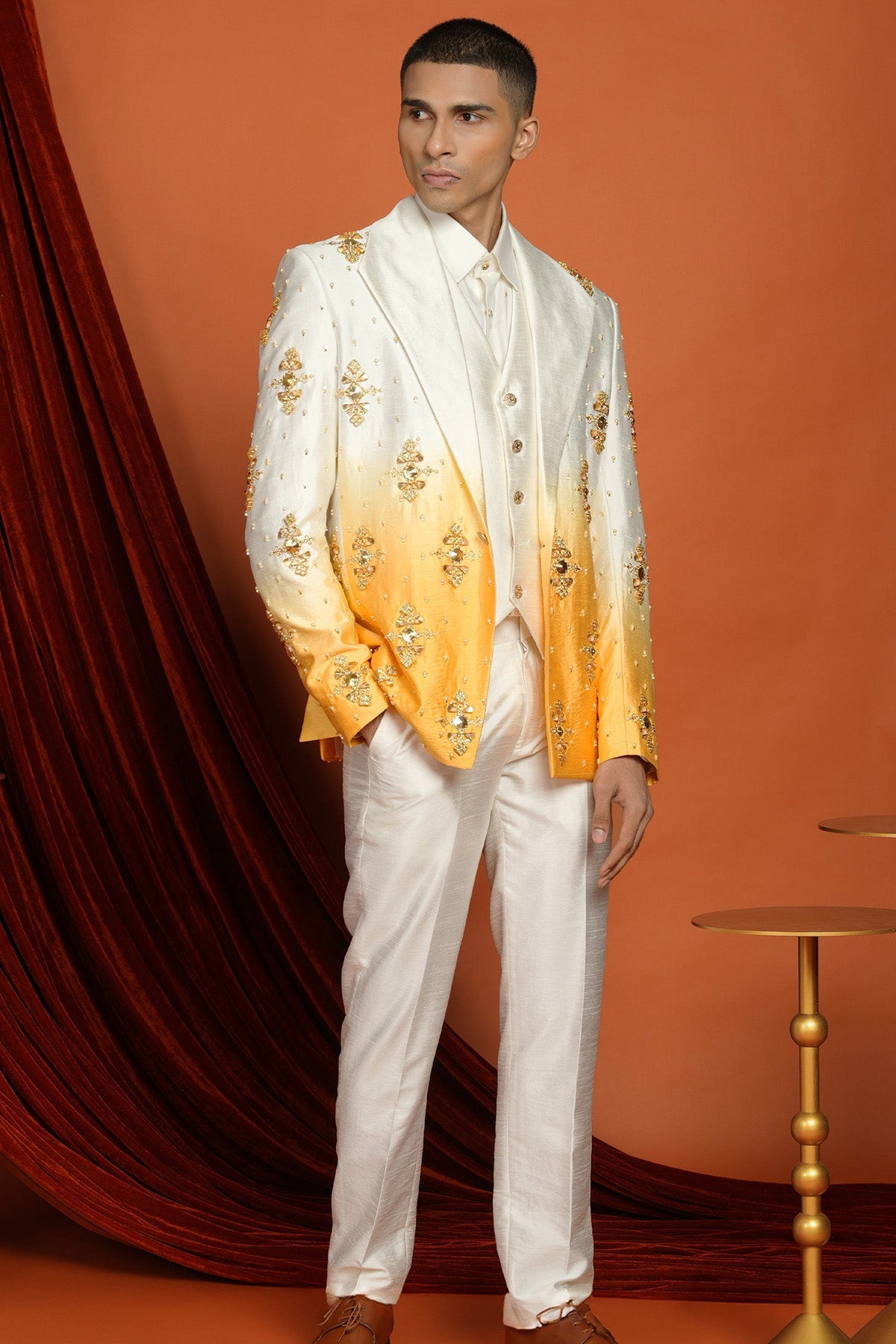 KAI - yellow ombré blazer set