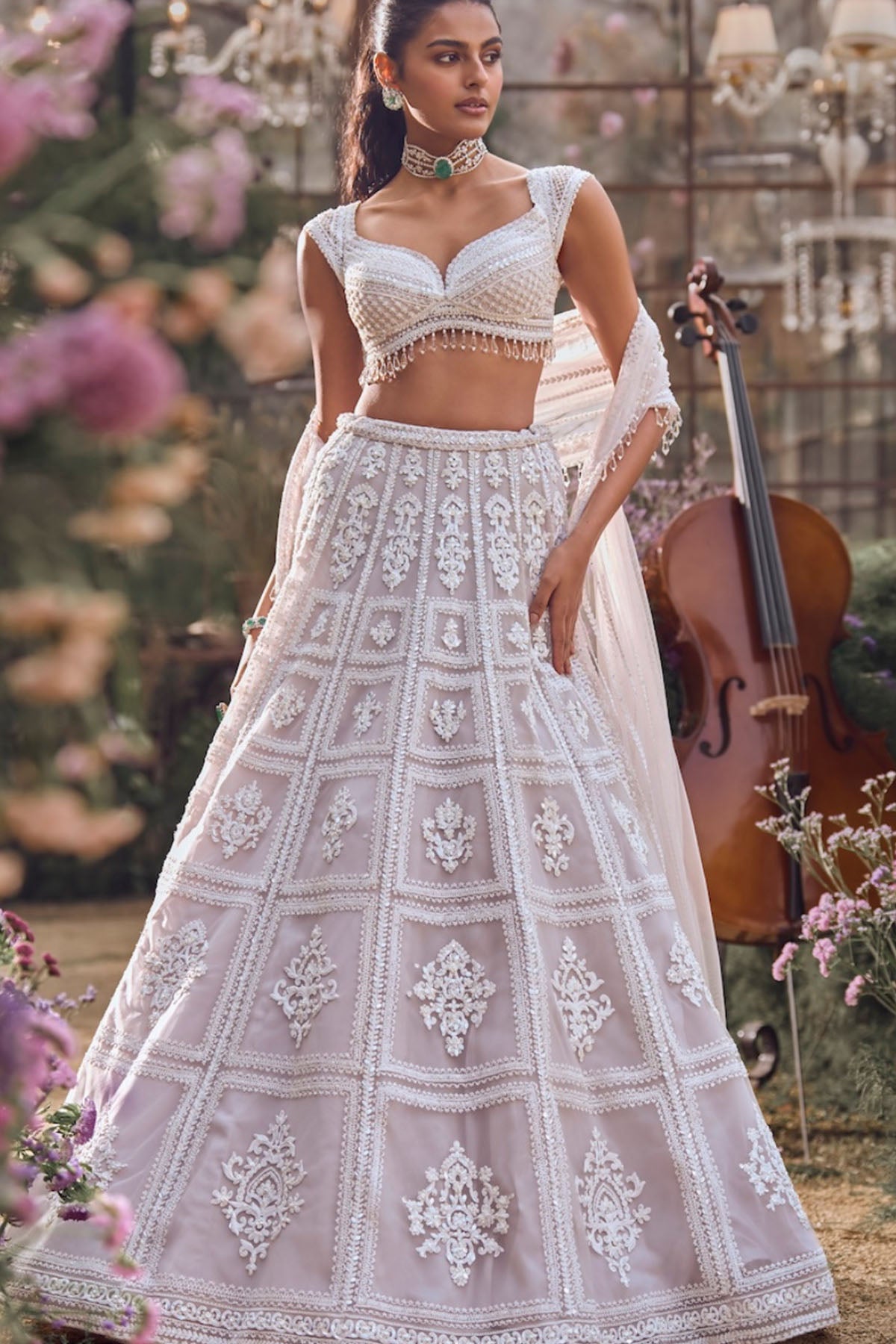 Ice Grey Dori Lehenga Set