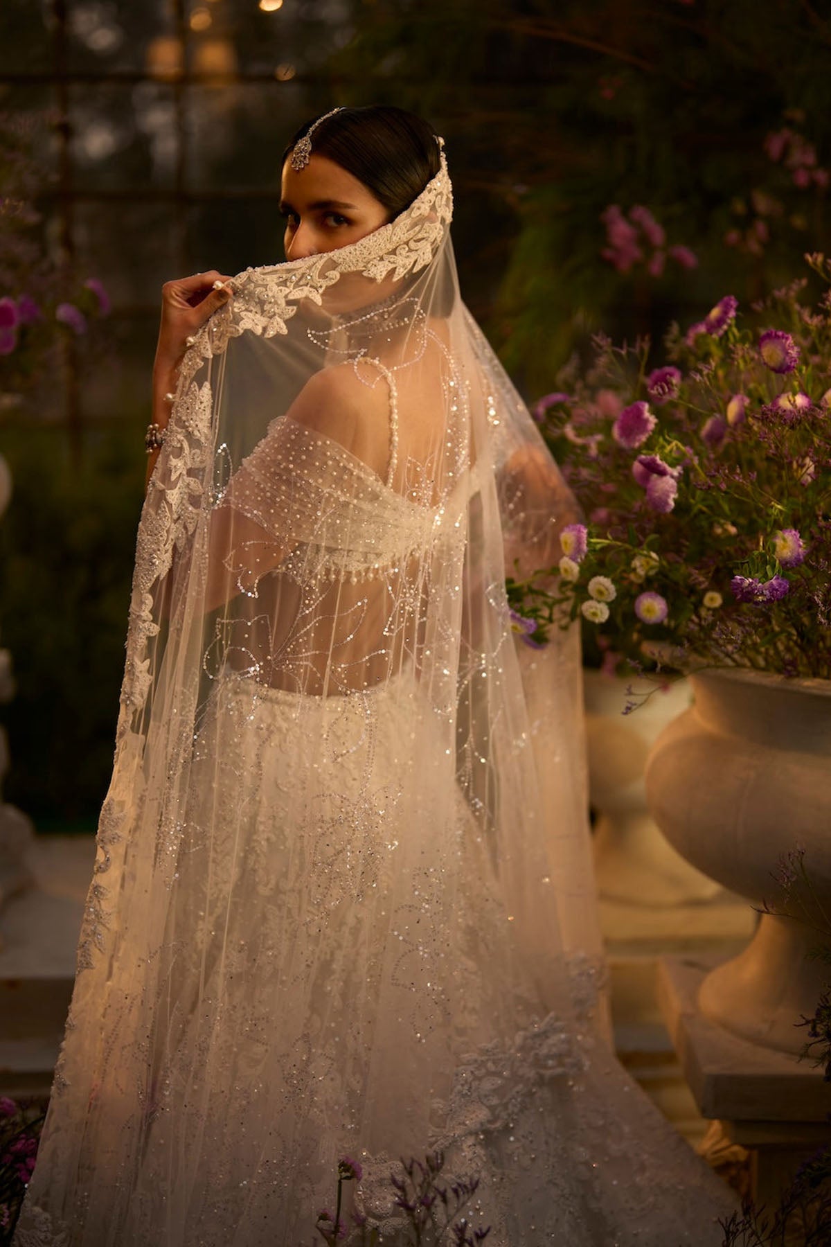 Ivory Floral Lehenga Set