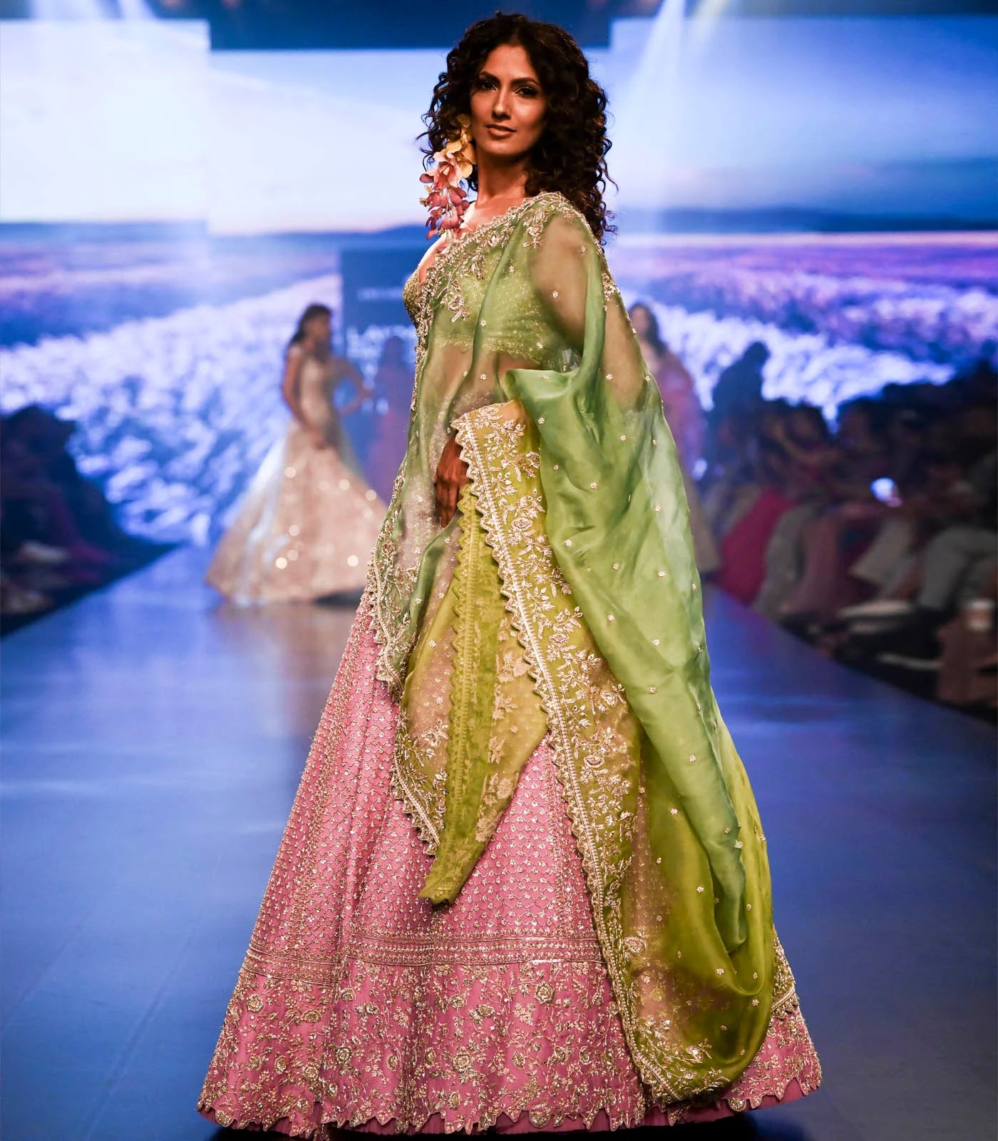 AMEEN LILAC LEHANGA SET