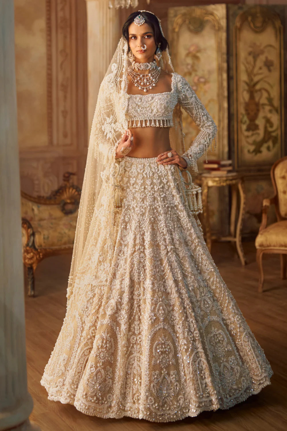 Nude Pearl Lehenga Set