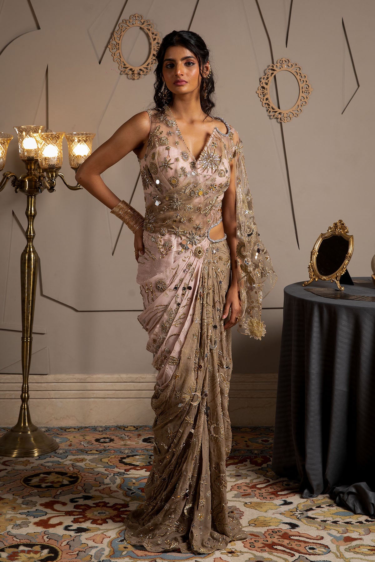 Nysa Draped Kaftan Dress