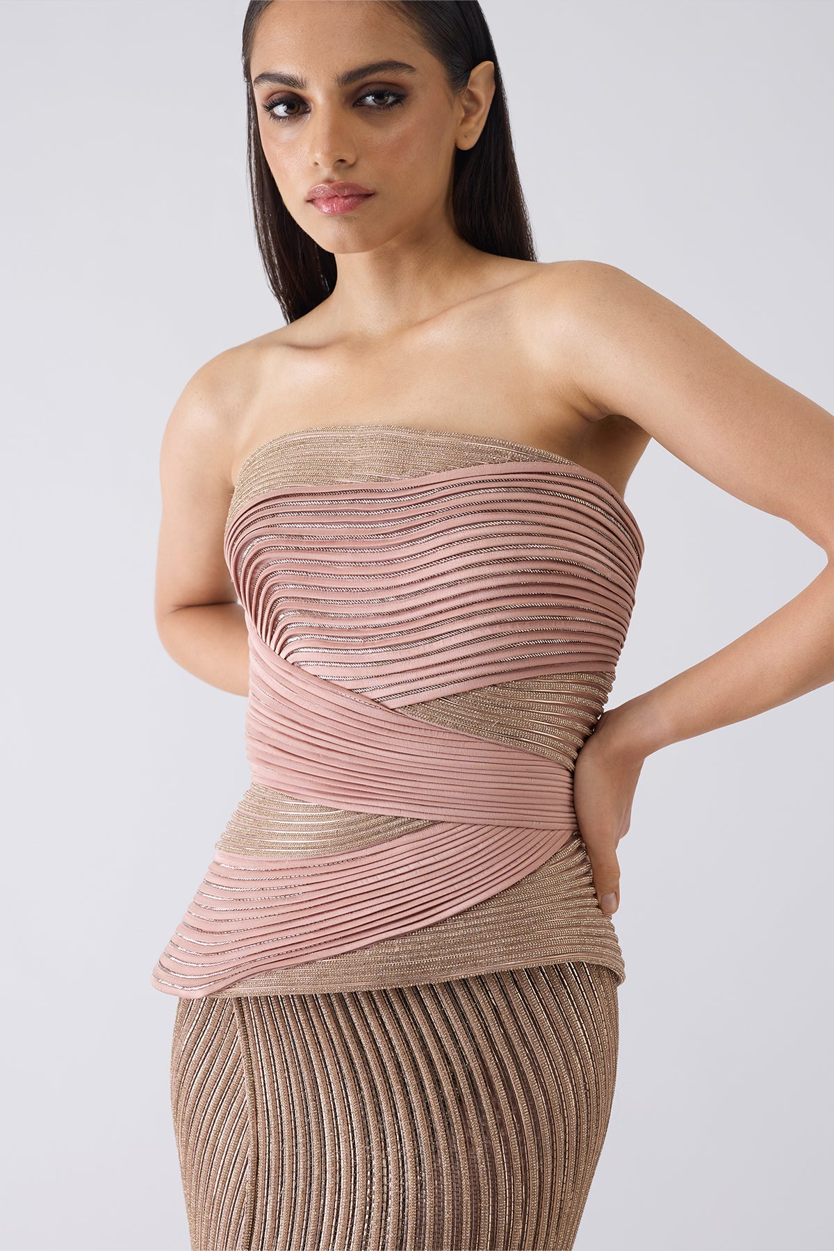Structured Crystalvein Corset And Skirt