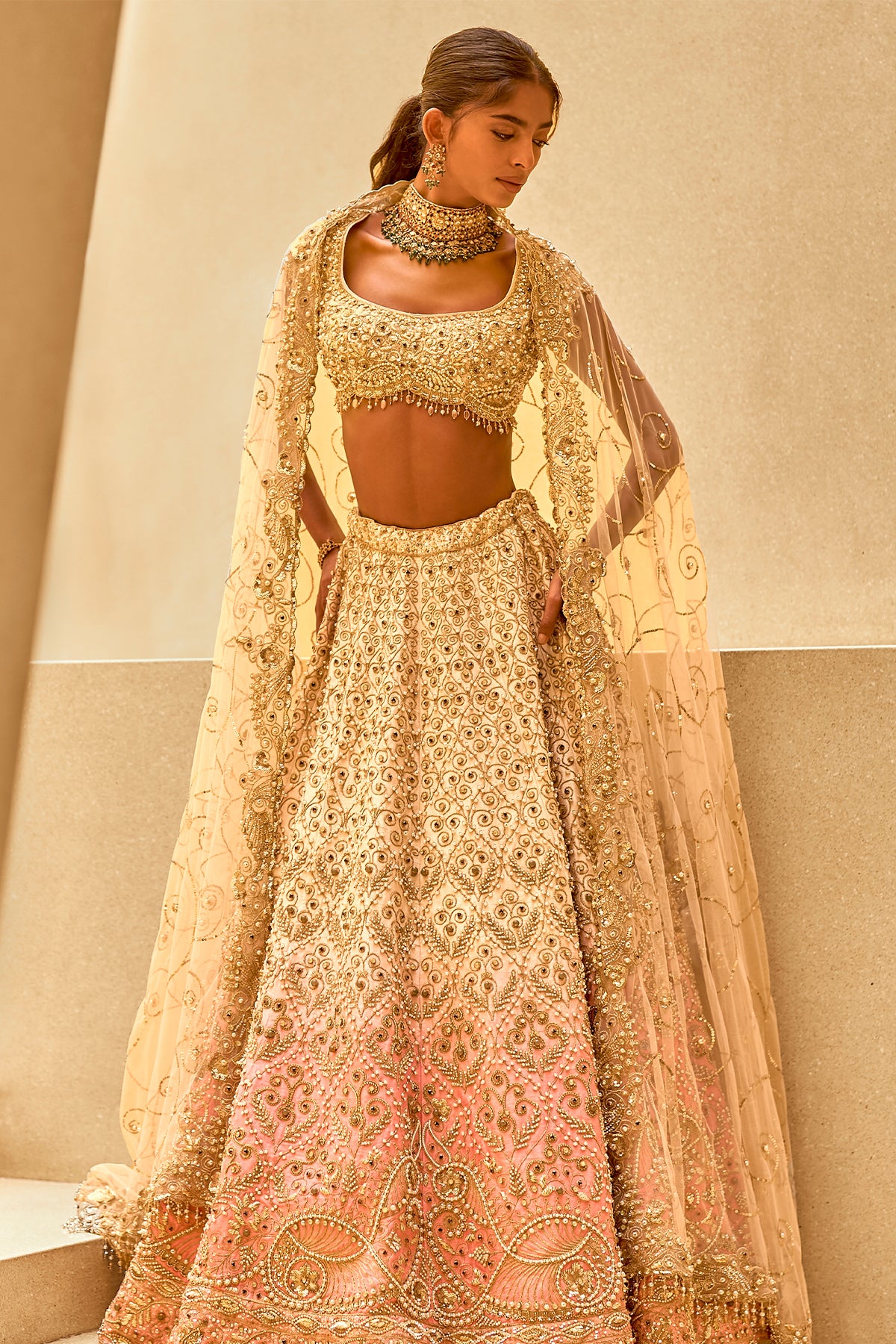 REGAL BLUSH OMBRE LEHENGA
