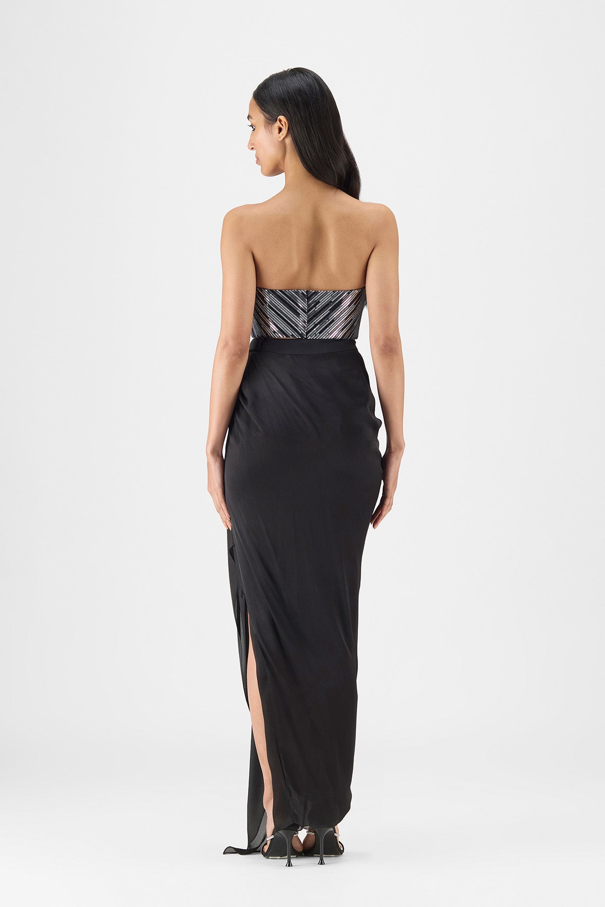 HAND WOVEN METALLIC SKIRT SET