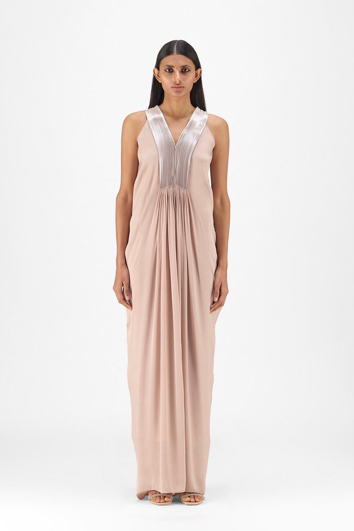 PLEATED FLUID DRESS