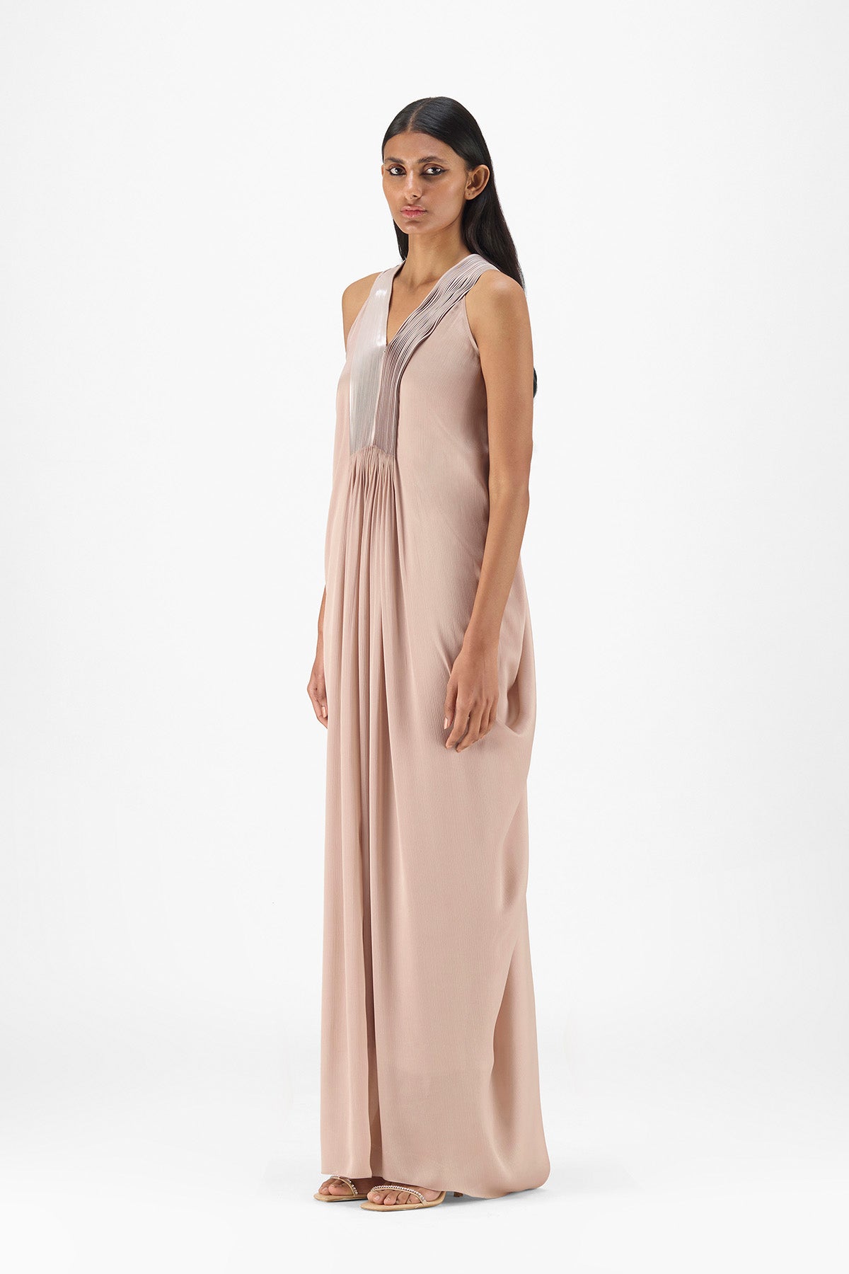 PLEATED FLUID DRESS