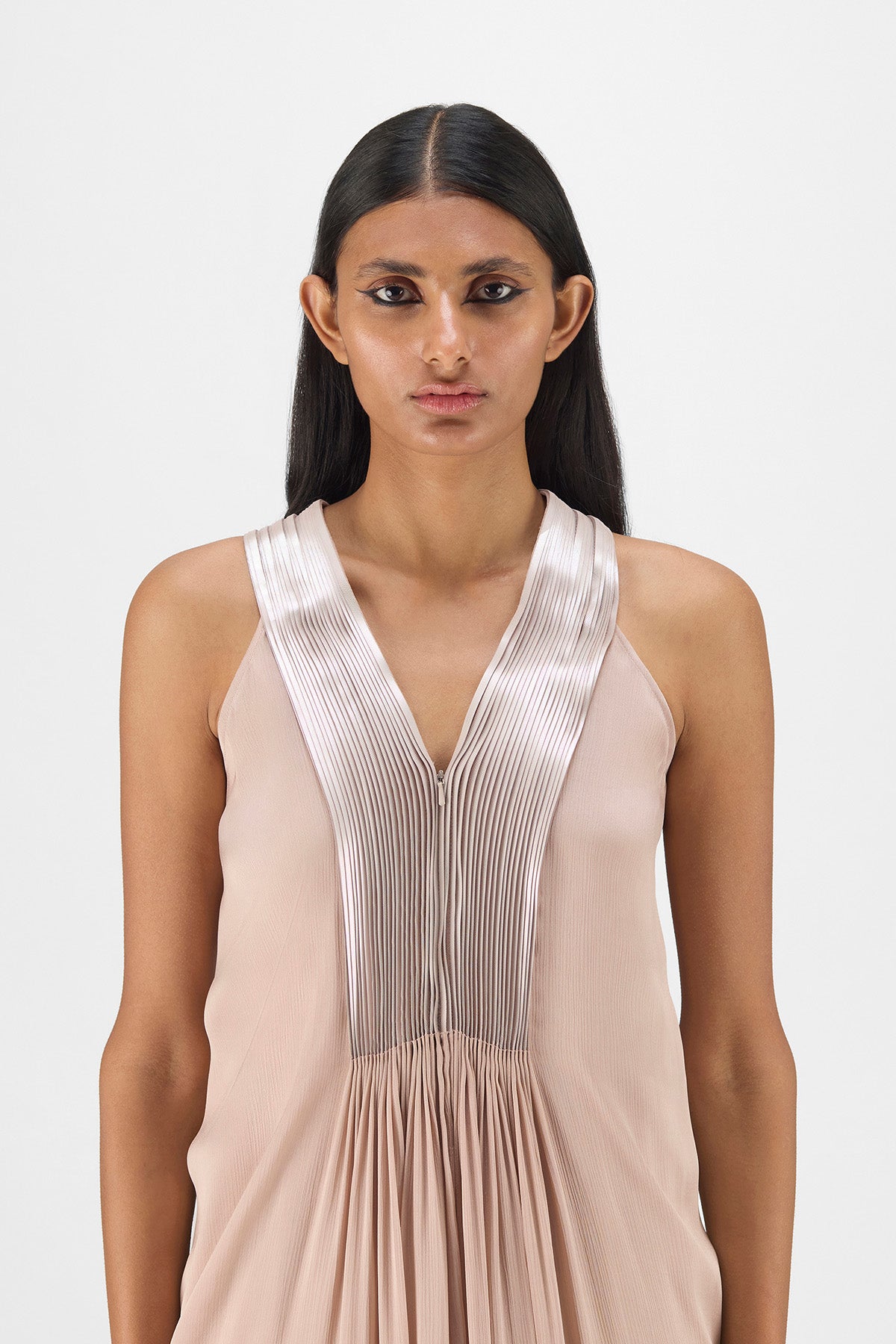 PLEATED FLUID DRESS