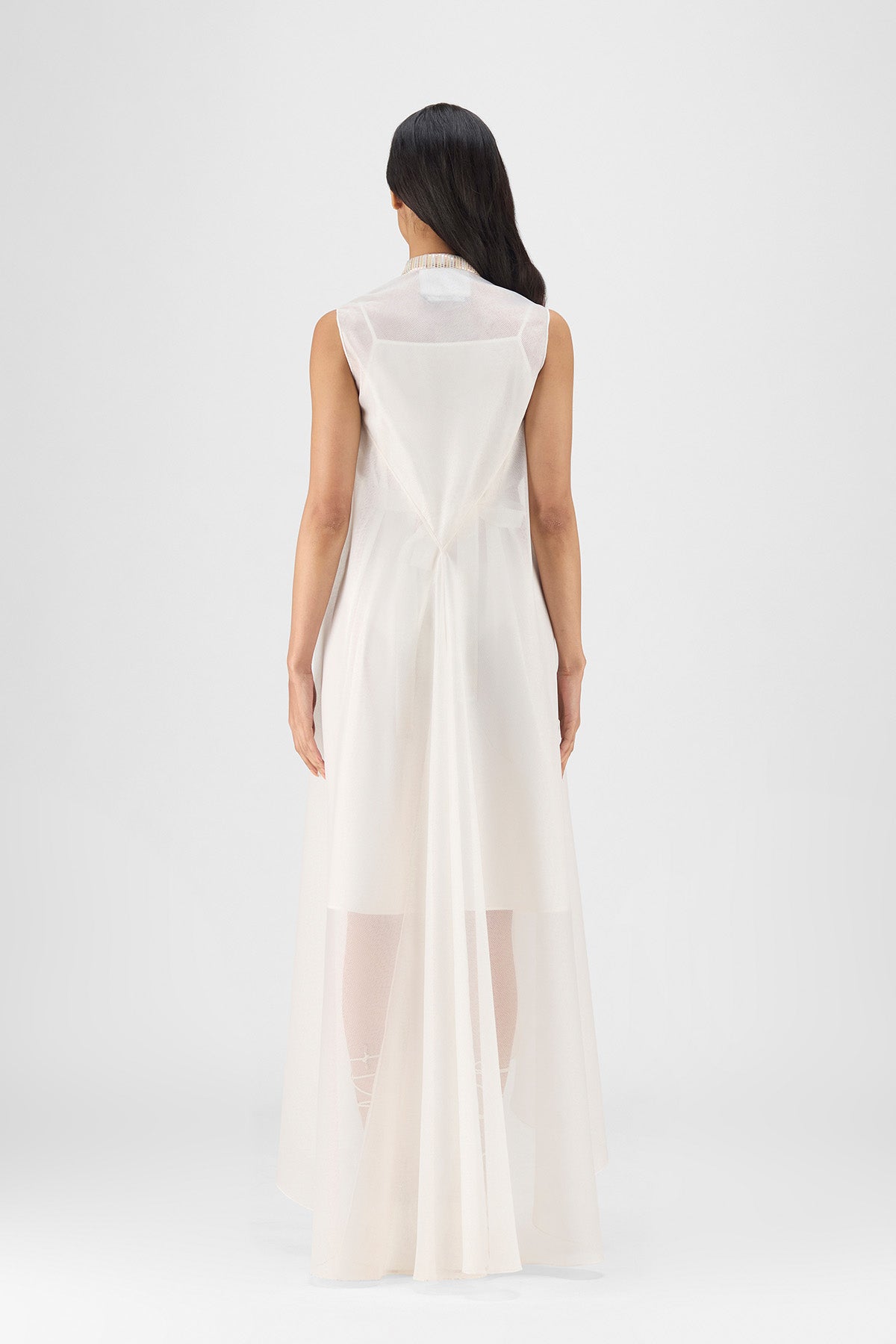 METALLIC PANELED DRESS