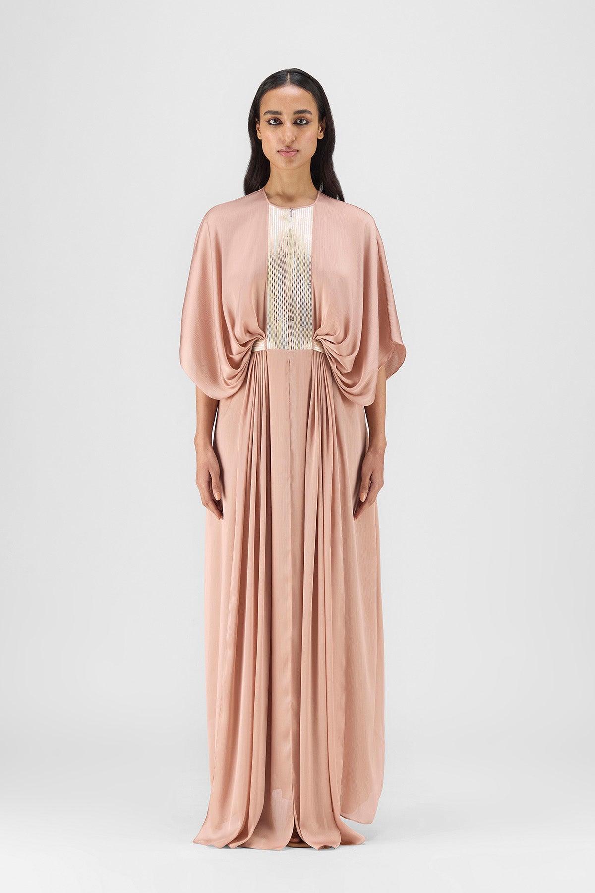 PLEATED LAYERED DRESS