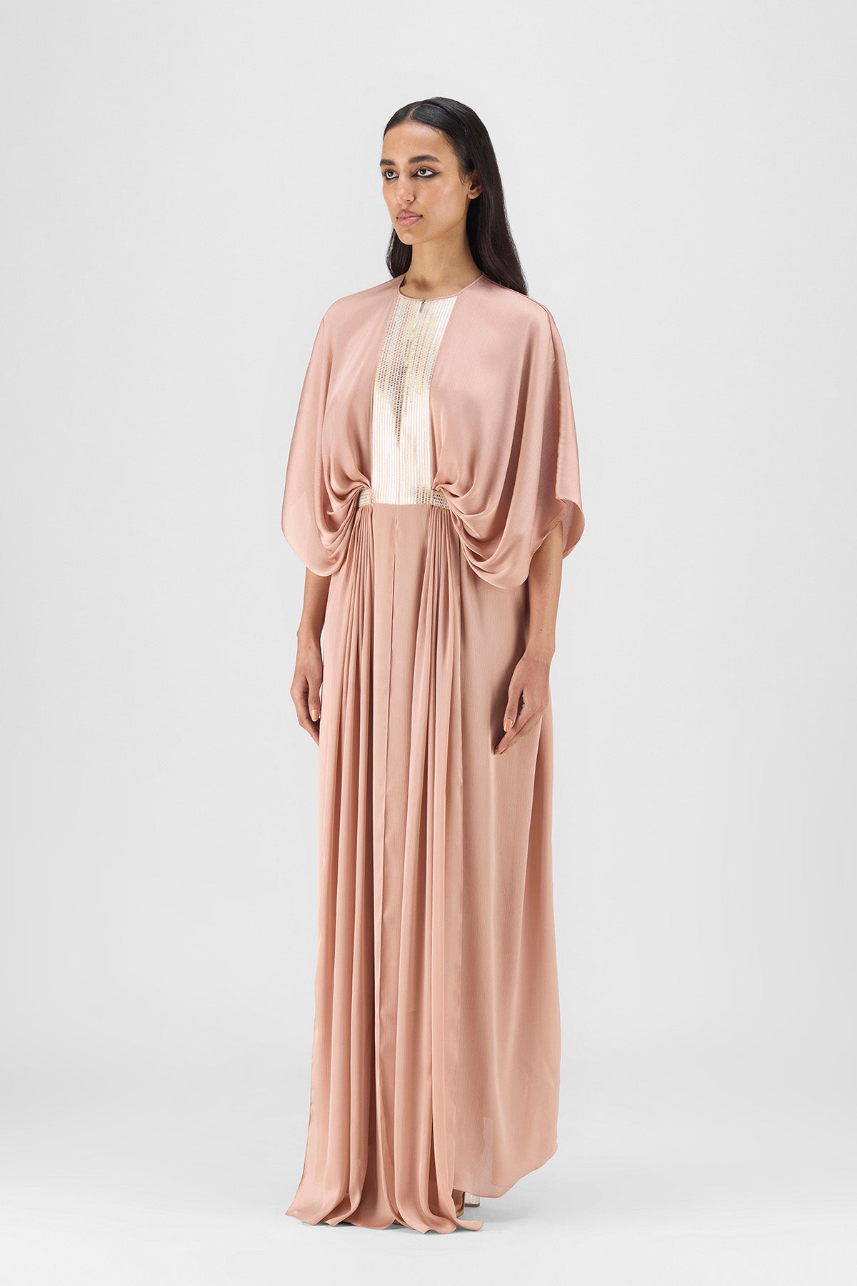 PLEATED LAYERED DRESS