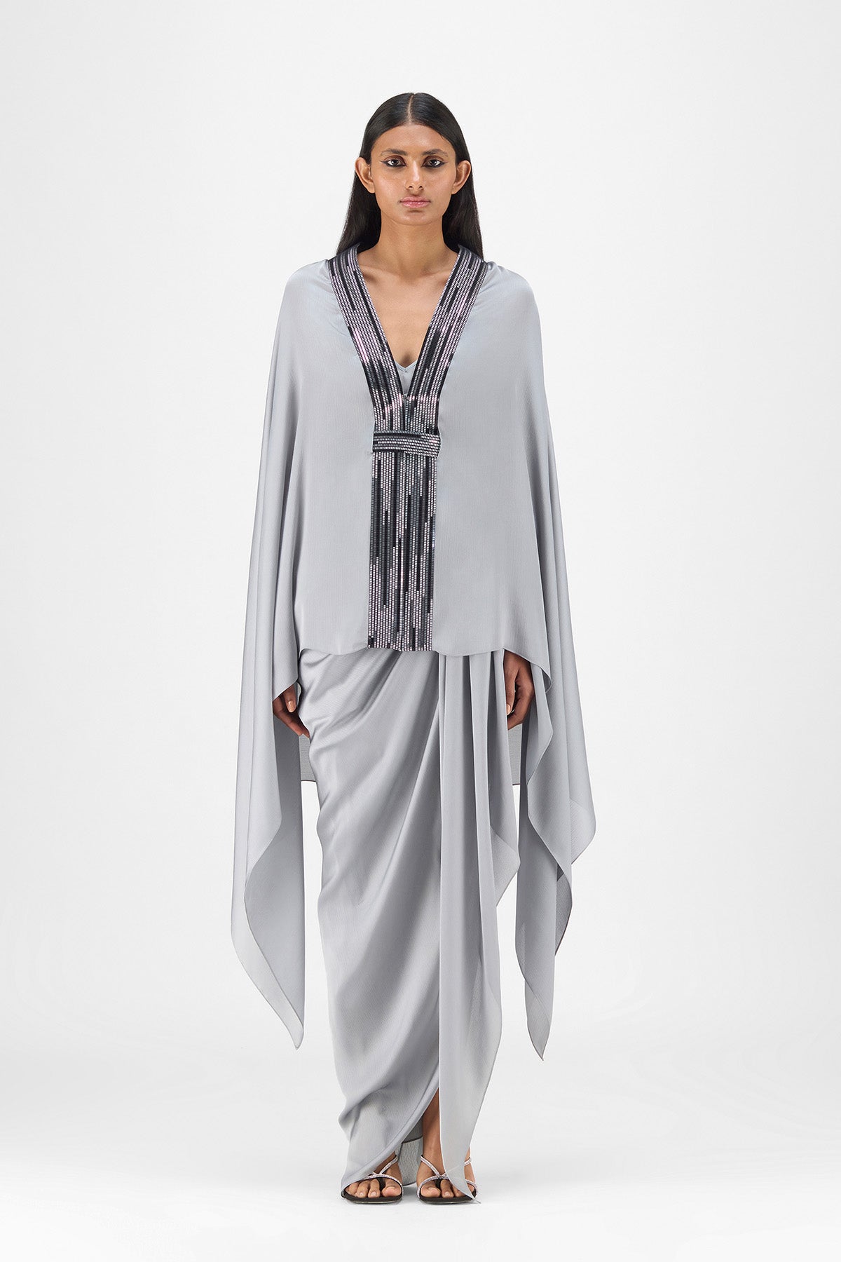 METALLIC STRUCTURED CAPE