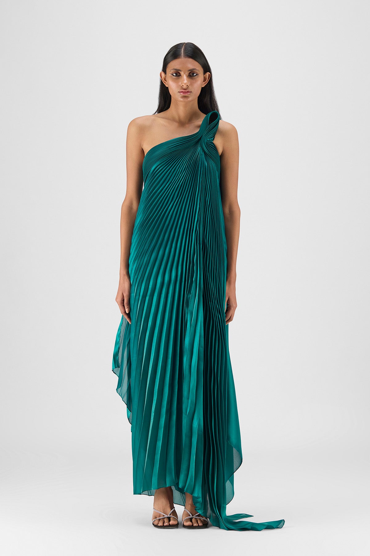 PLEATED FLUID DRESS