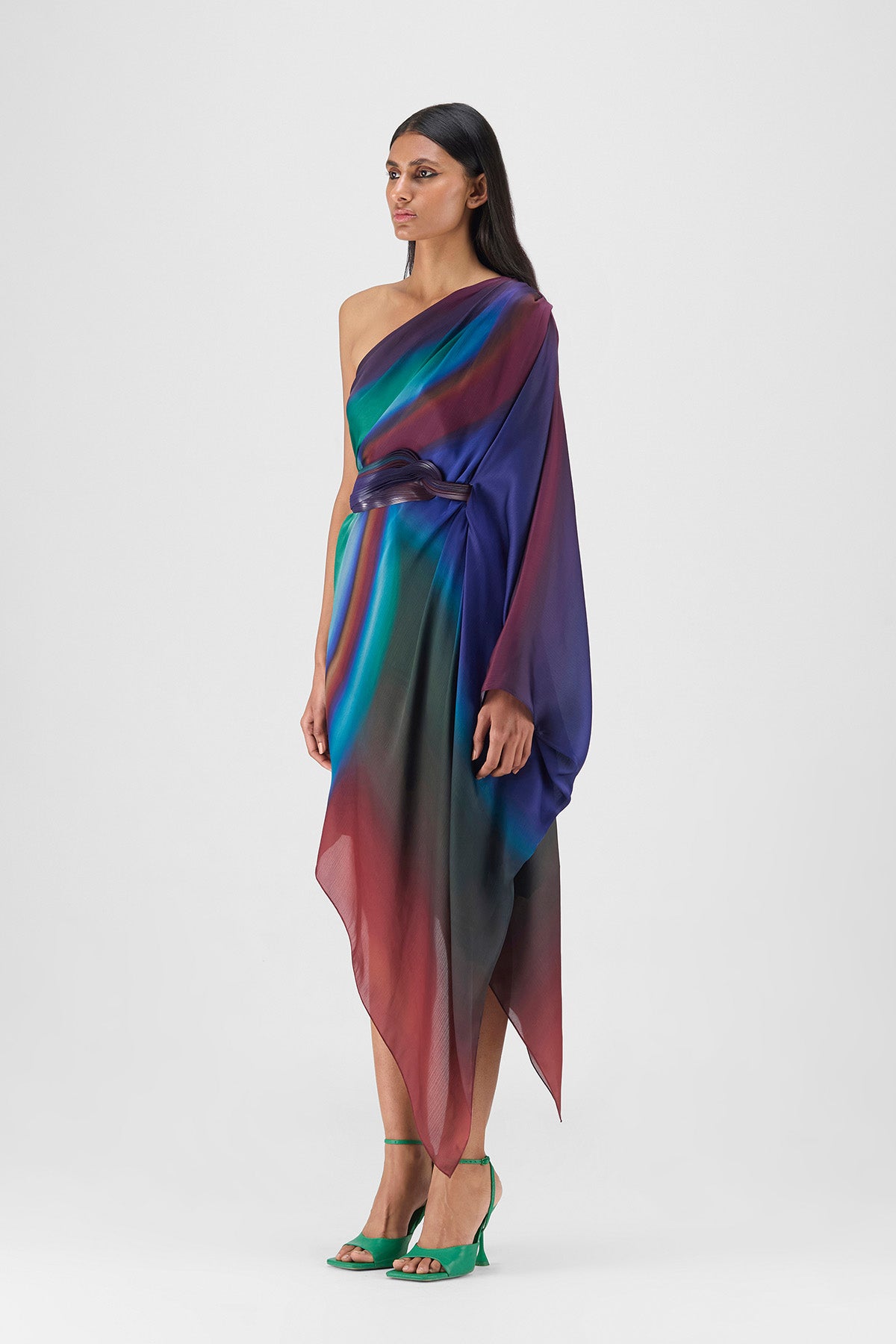 ONE SHOULDER WATERCOLOR DRESS