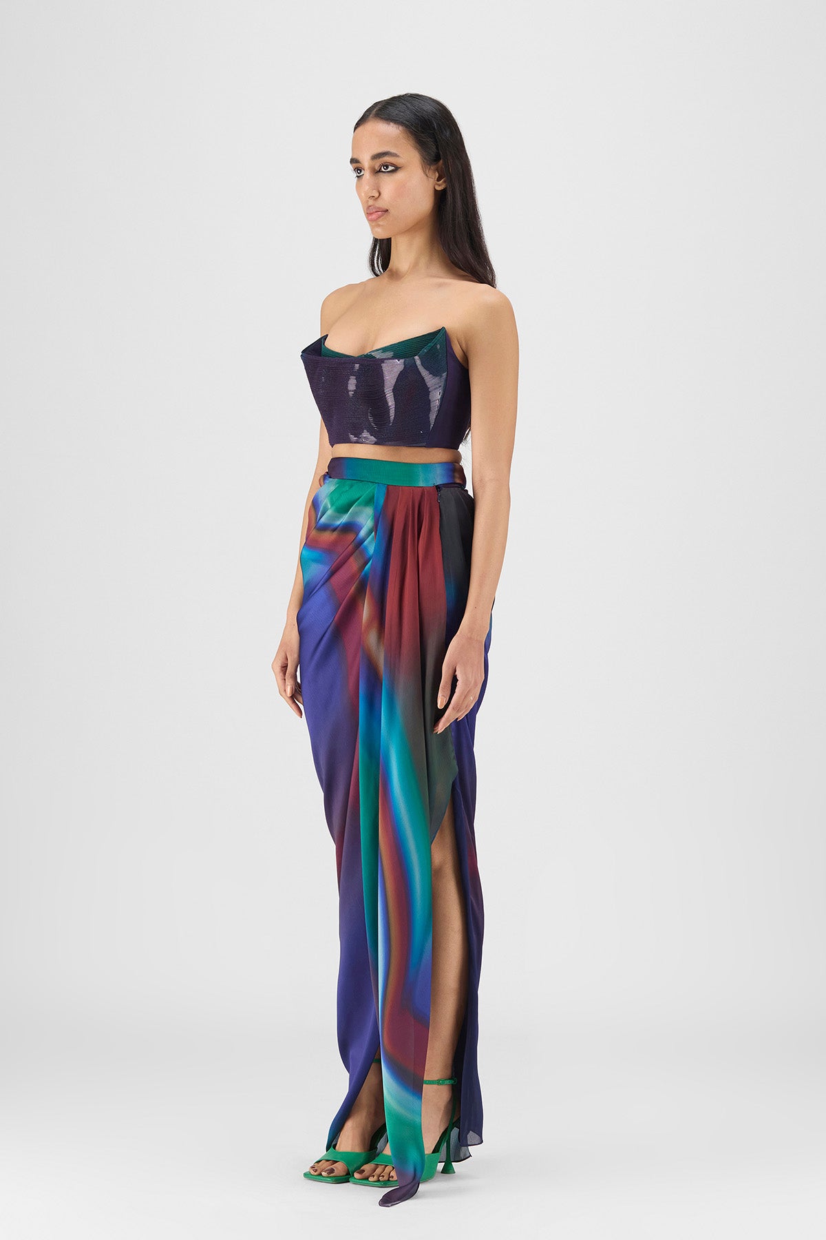 METALLIC WATERCOLOR SKIRT SET