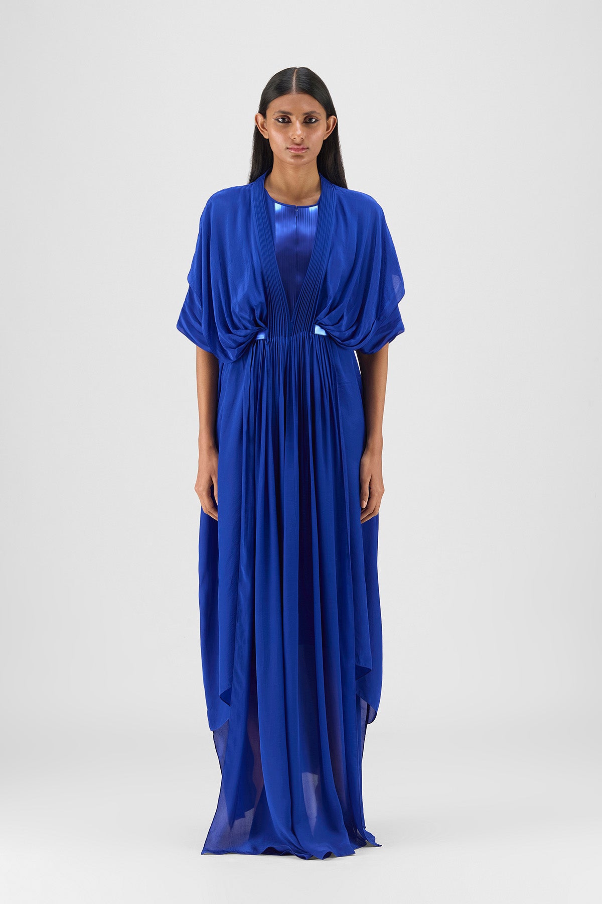 PLEATED LAYERED DRESS