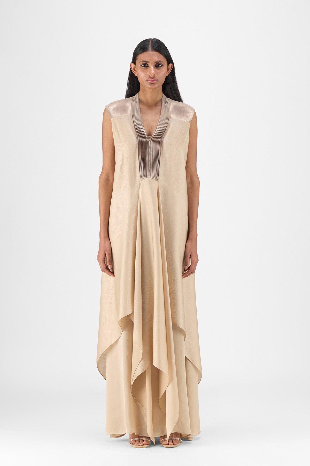 METALLIC LAYERED DRESS