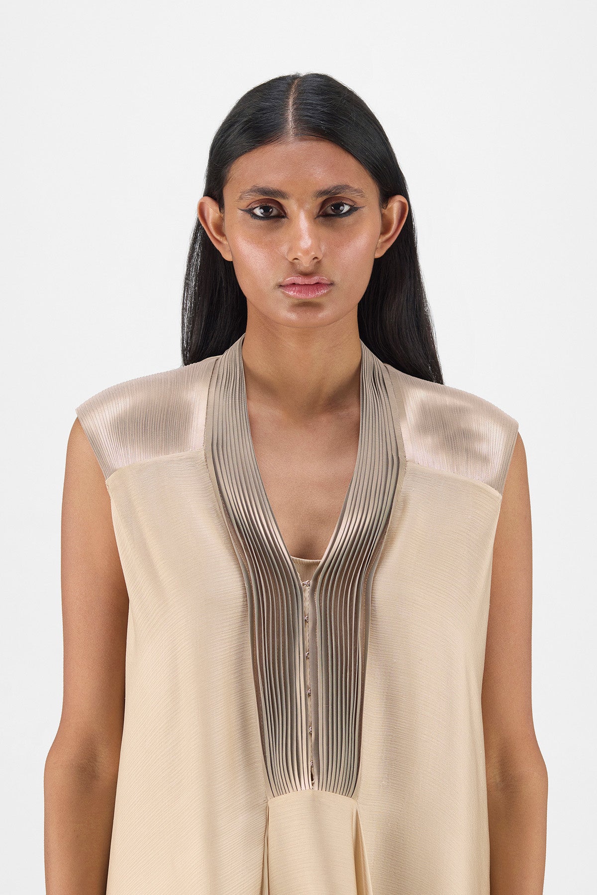 METALLIC LAYERED DRESS