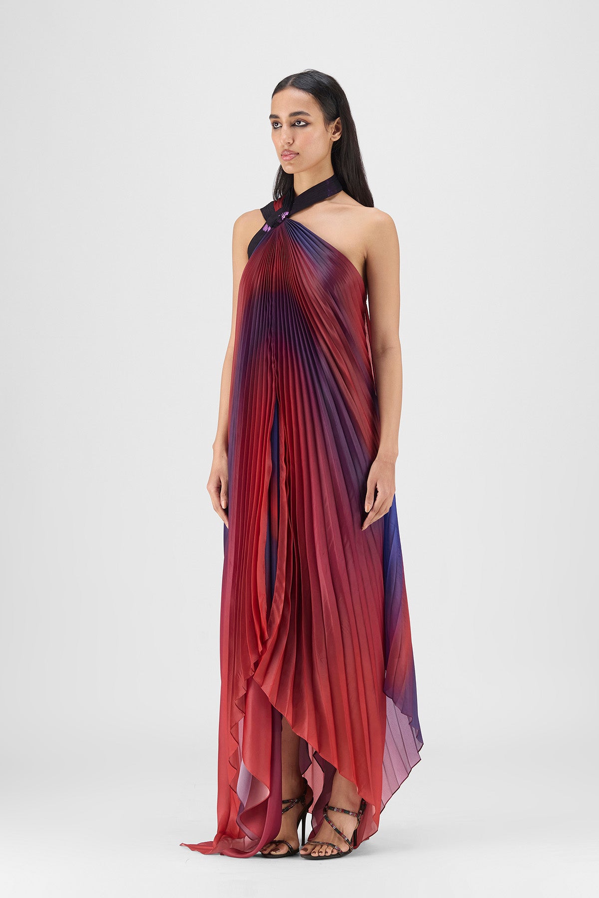 METALLIC WATERCOLOR FLUID DRESS