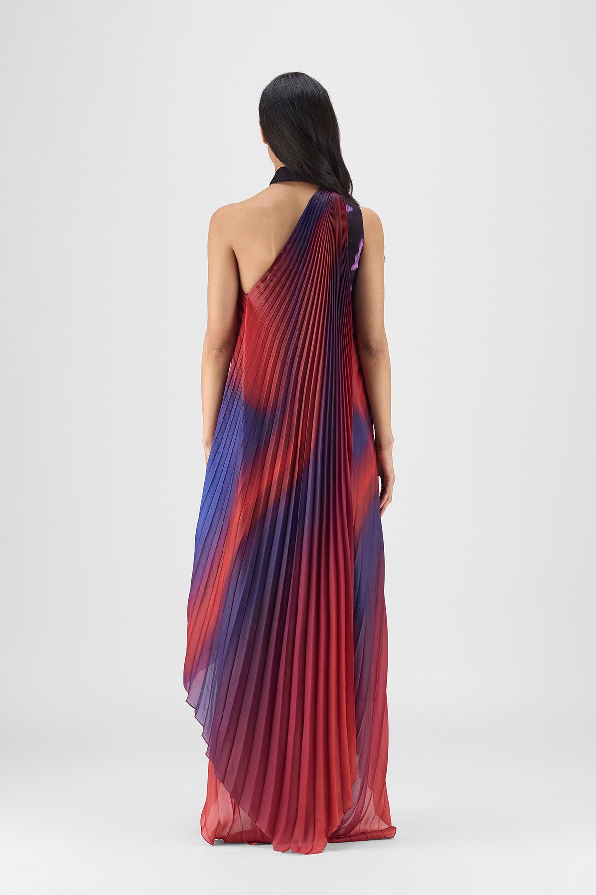 METALLIC WATERCOLOR FLUID DRESS