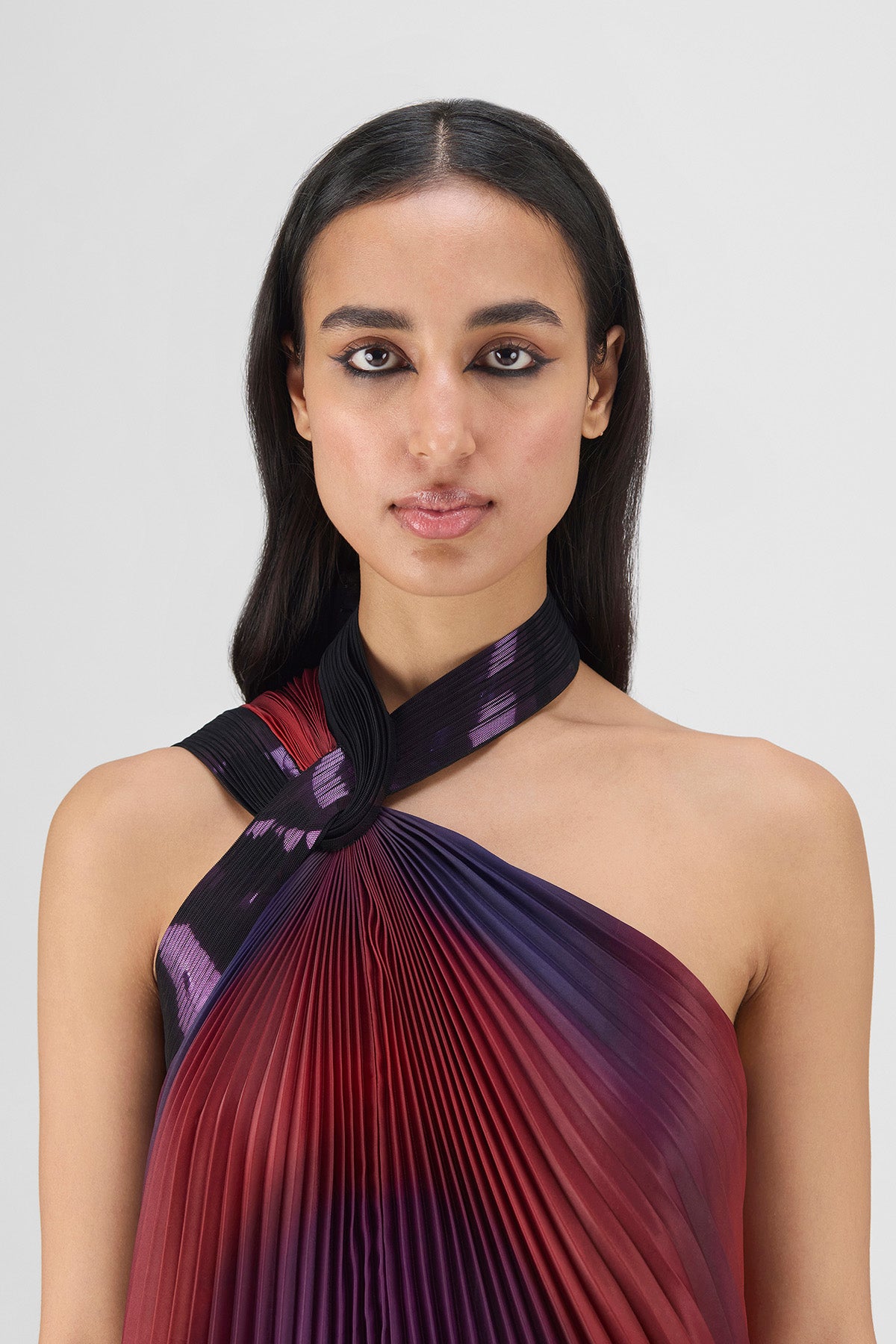 METALLIC WATERCOLOR FLUID DRESS