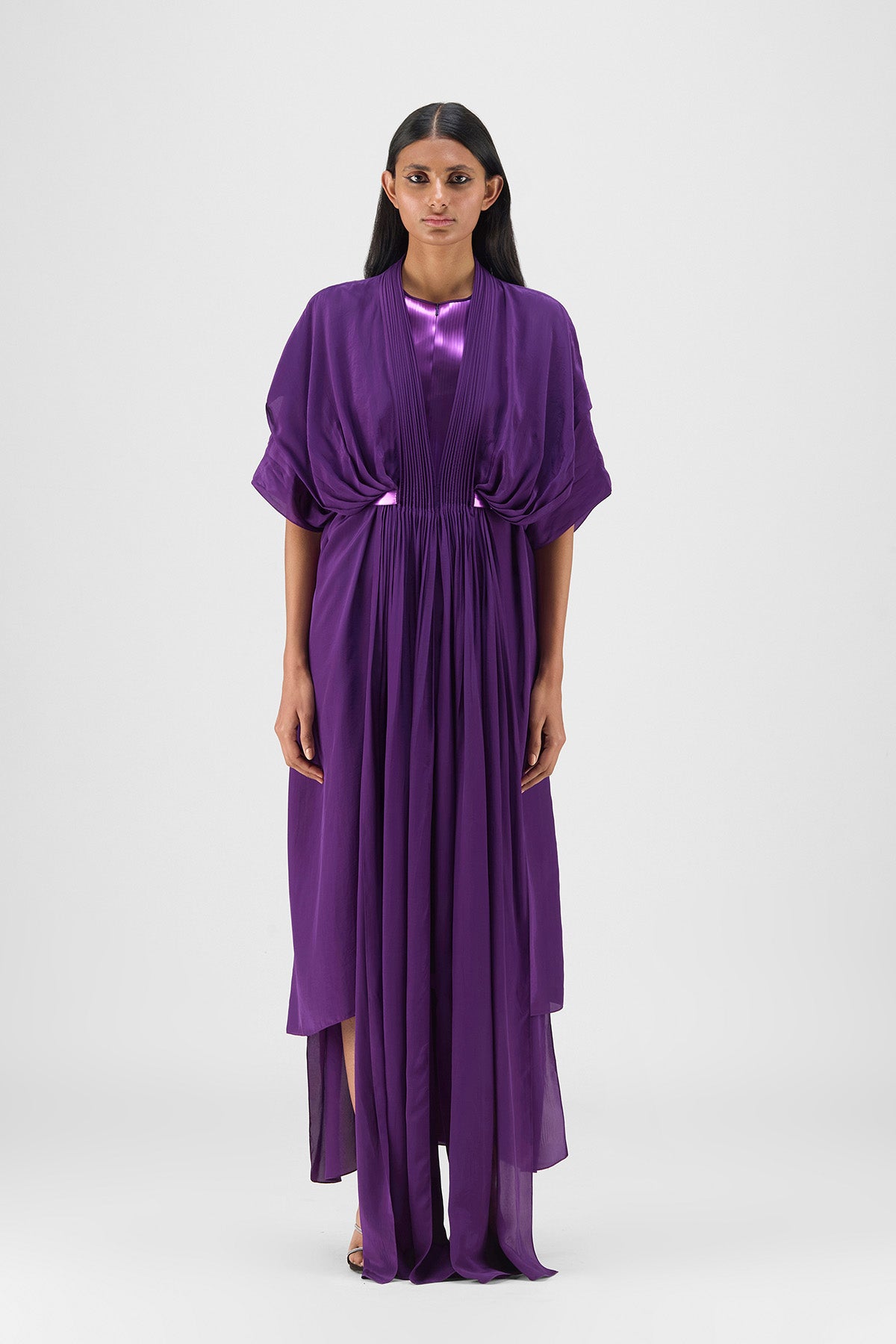 PLEATED LAYERED DRESS