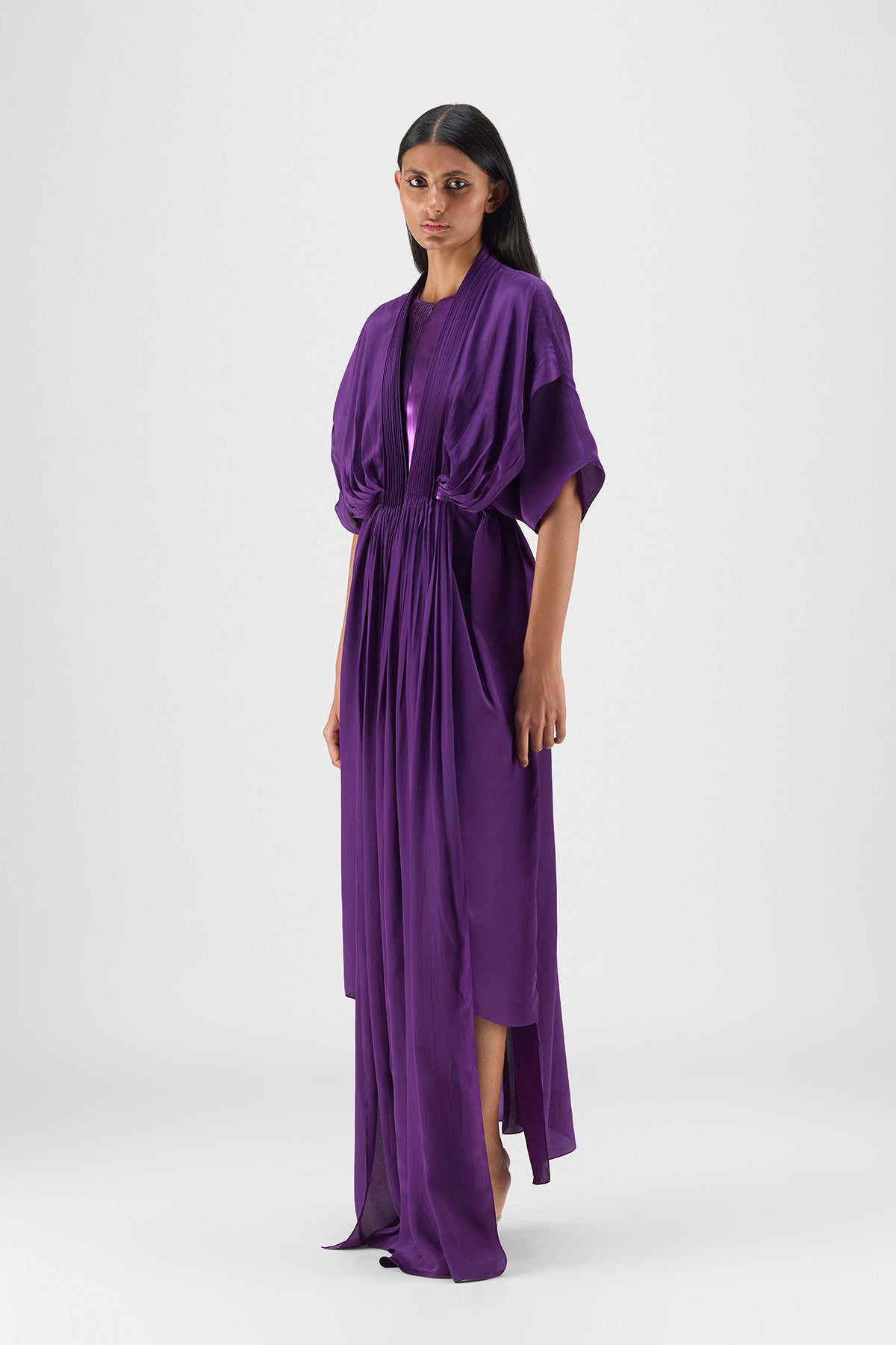PLEATED LAYERED DRESS