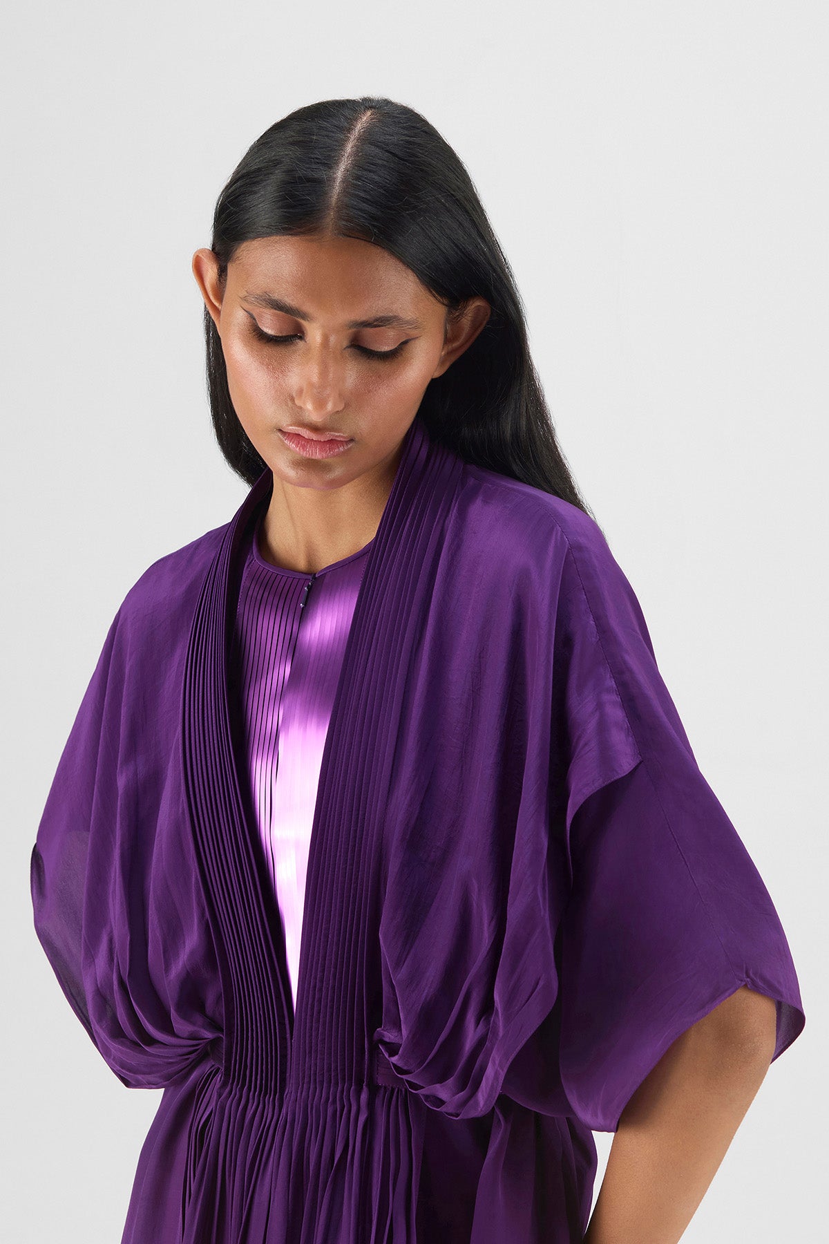 PLEATED LAYERED DRESS