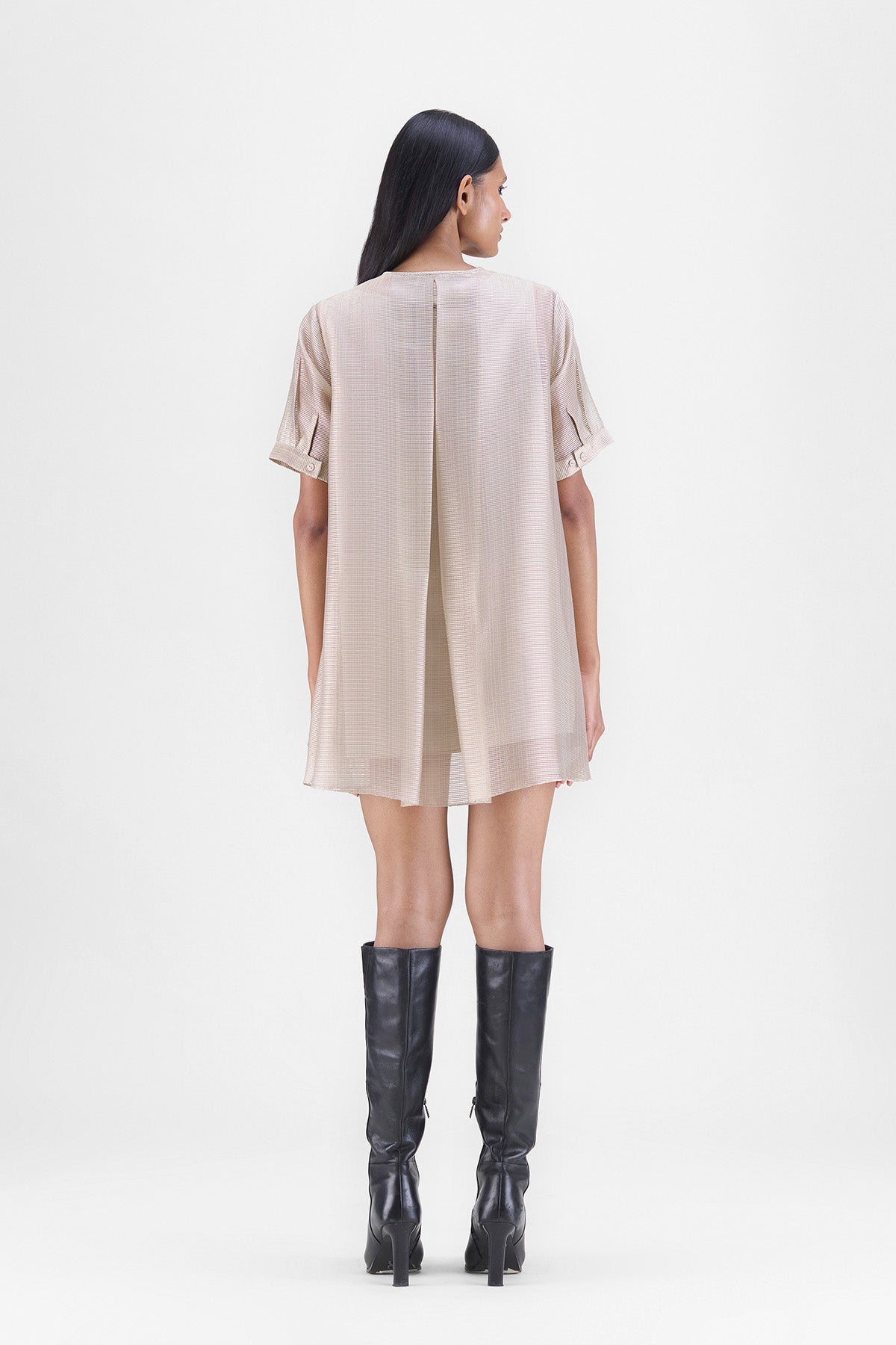 METALLIC SHEER SHIRT