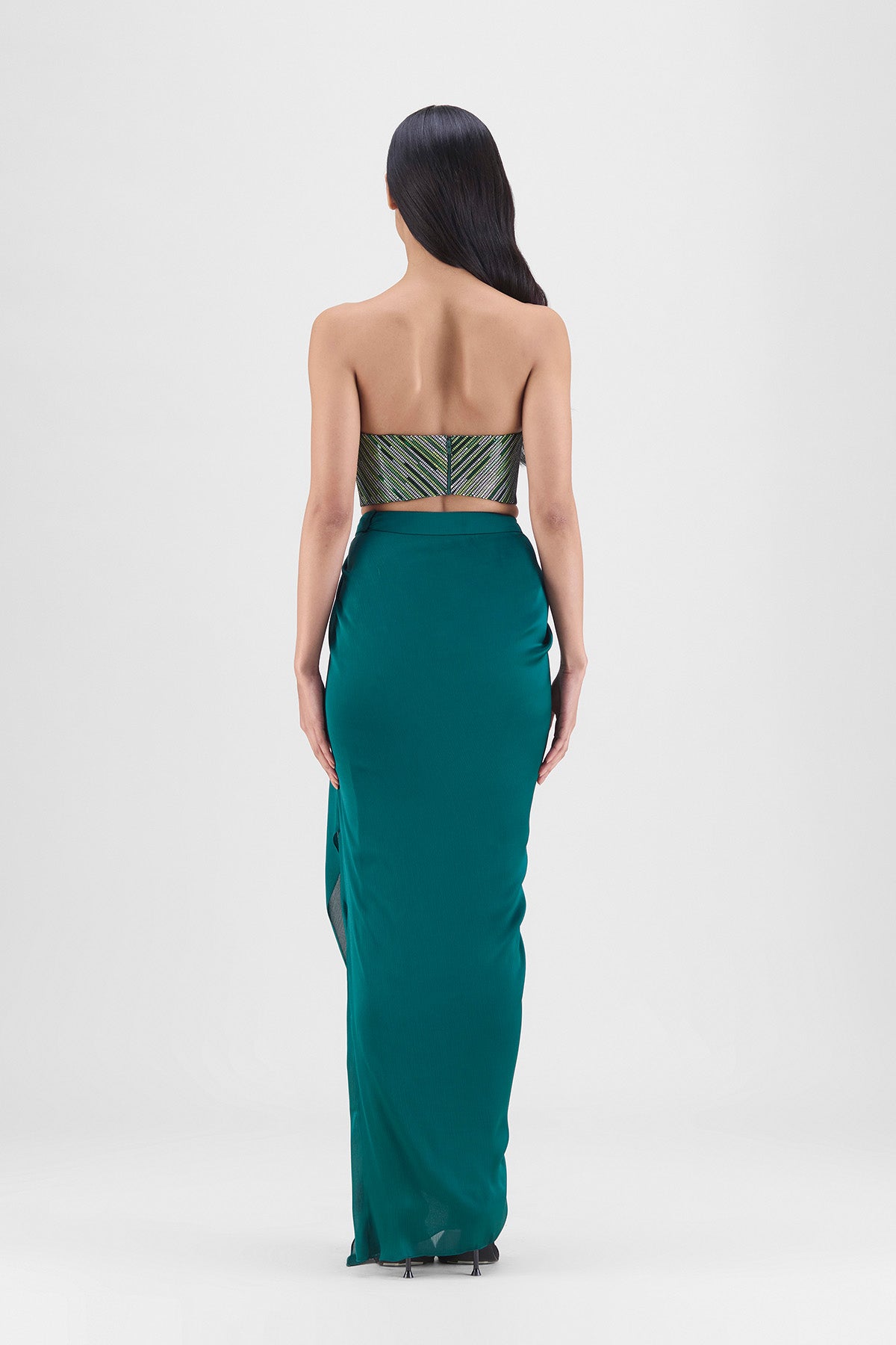 HAND WOVEN METALLIC SKIRT SET