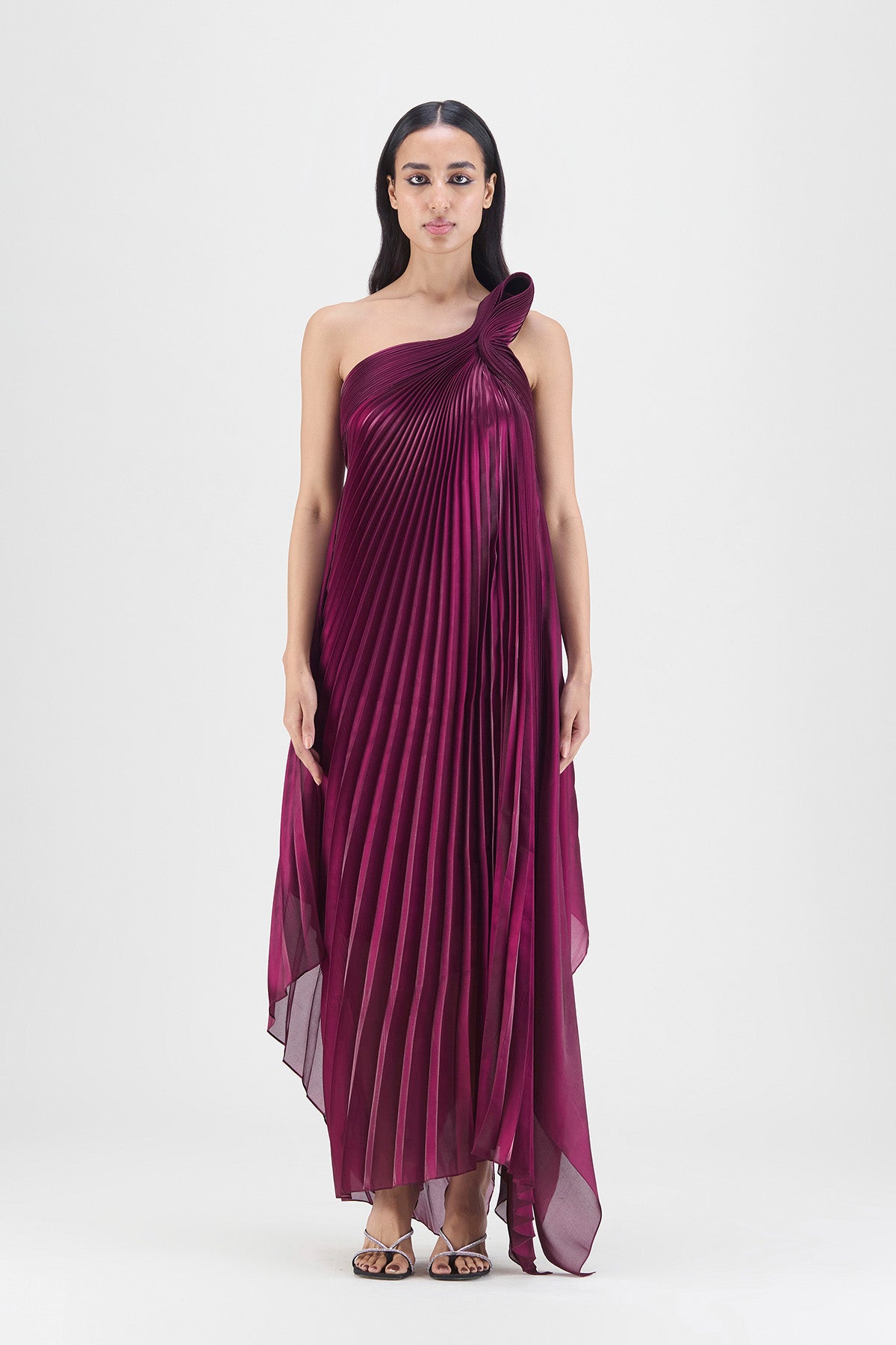 PLEATED FLUID DRESS