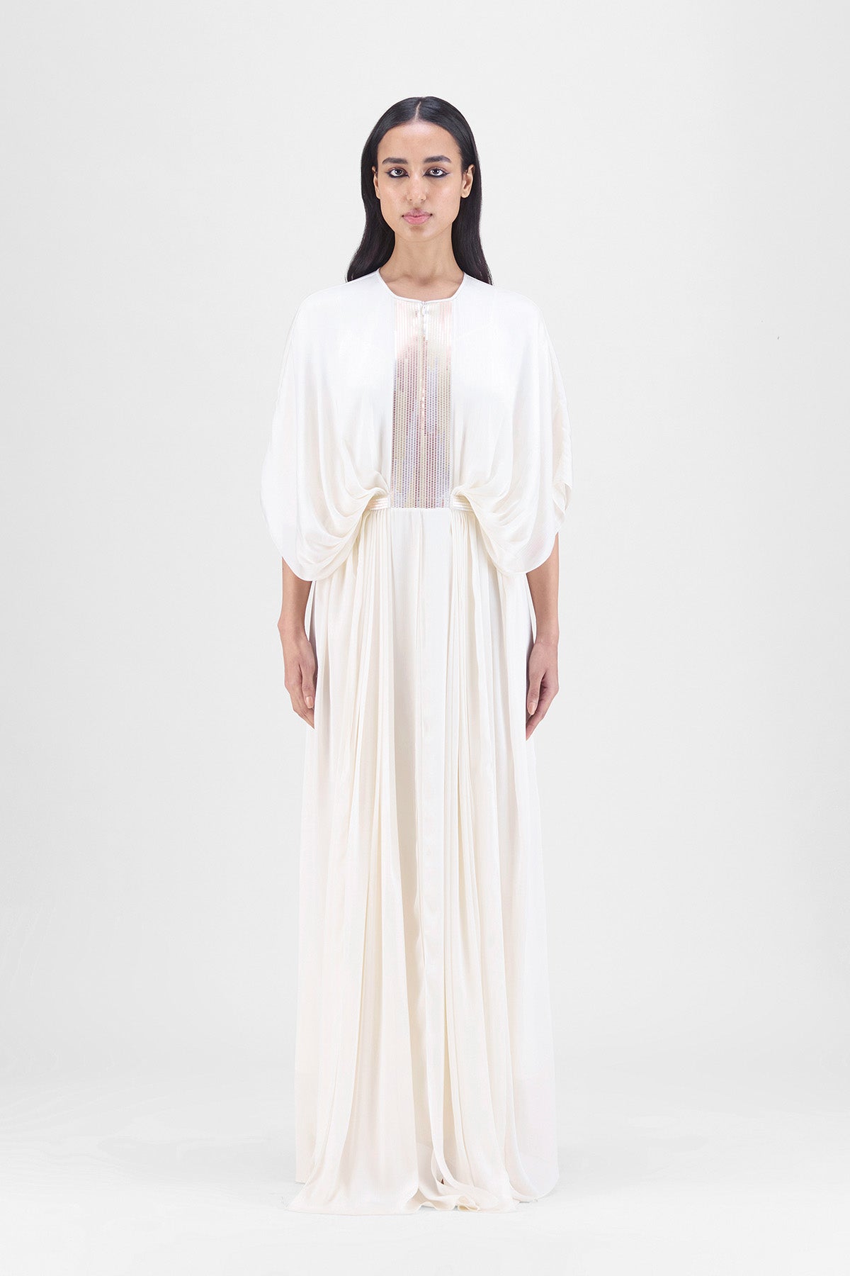 PLEATED LAYERED DRESS
